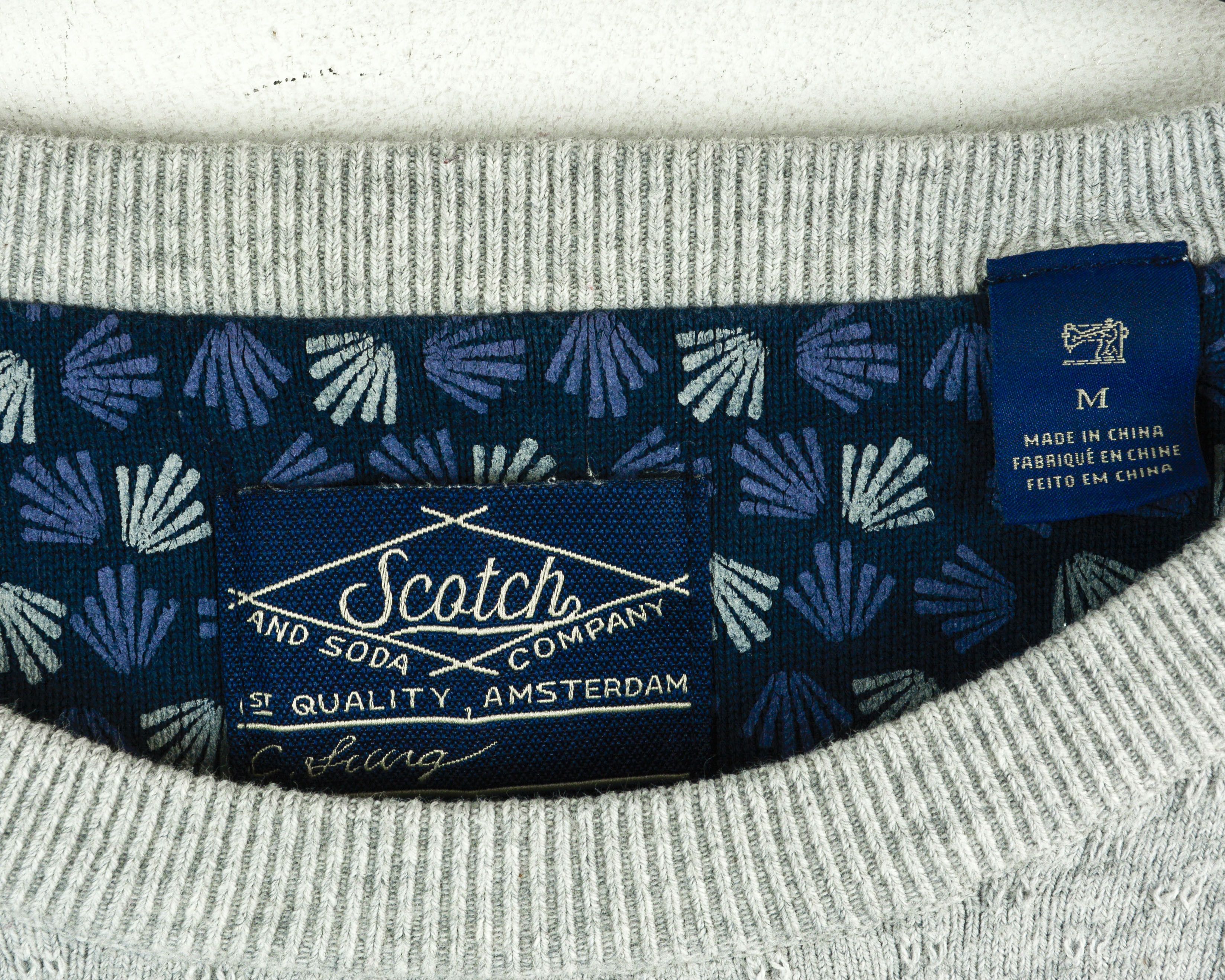 Scotch & Soda Mens M Pullover Jumper Sweatshirt Crew Neck Casual Grey Top Size US M / EU 48-50 / 2 - 4 Thumbnail