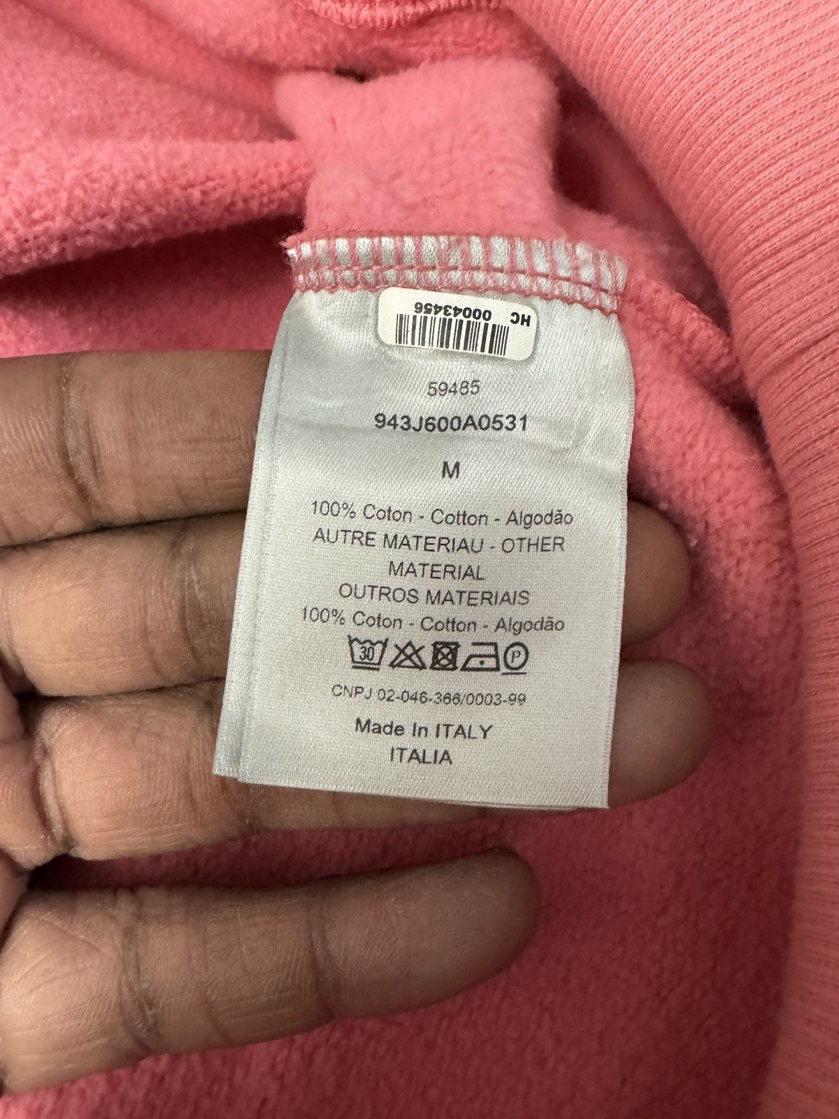 Dior Coral pink CD logo hoodie Size US M / EU 48-50 / 2 - 2 Thumbnail