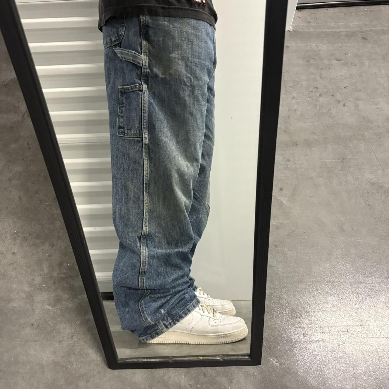 Japanese Brand × Vintage Crazy Vintage Y2K/2000s Super Baggy Carpenter Workwear Style Denim Jeans! Size US 40 / EU 56 - 2 Thumbnail