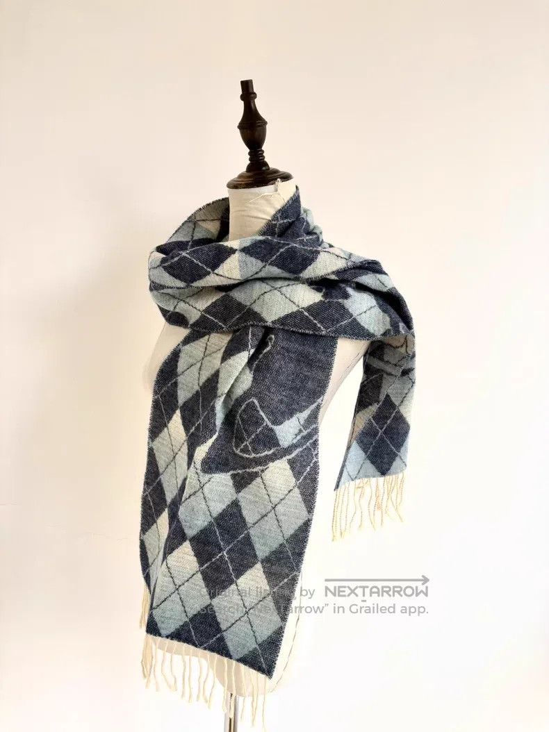 Vivienne Westwood Vivienne Westwood Graduated Blue Diamond Big Saturn Wool S Size ONE SIZE - 2 Thumbnail