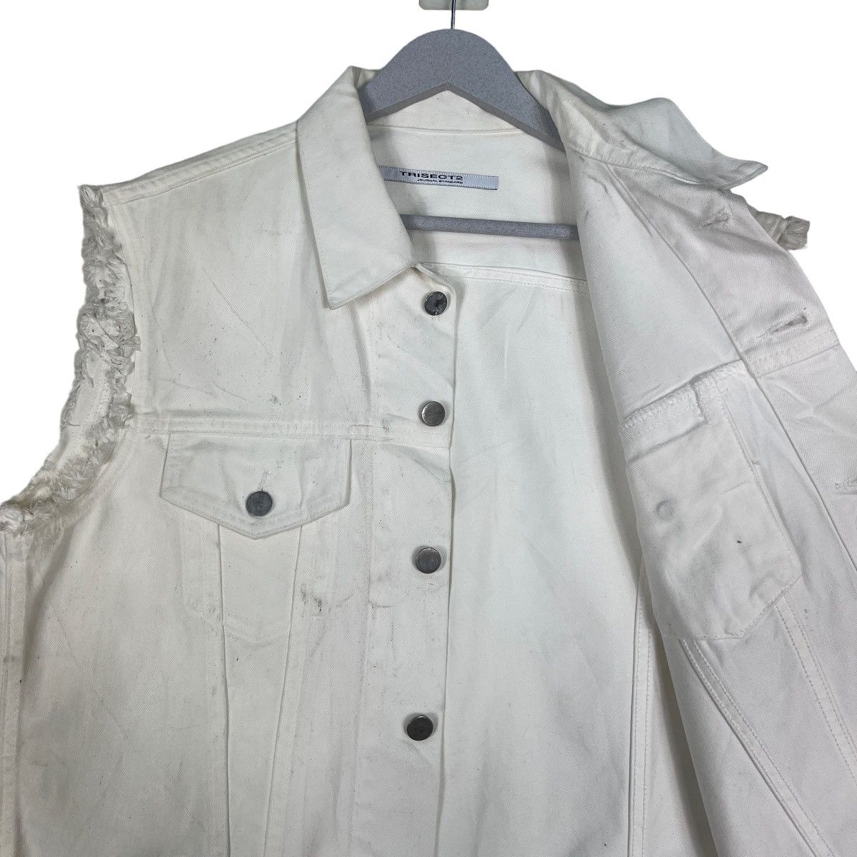 Journal Standard 🔥 TRISECT 2 JOURNAL STANDARD DENIM SLEEVE LESS JACKET Size US S / EU 44-46 / 1 - 10 Thumbnail