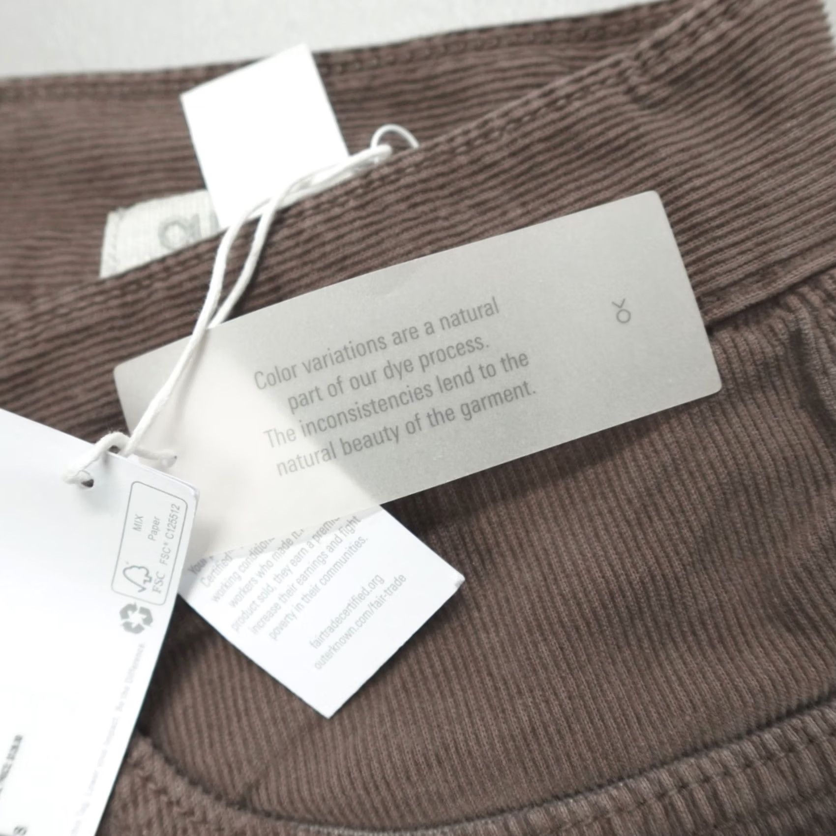 Outerknown Outerknown Townes 5-Pocket Cord Pants Men's Size 29 Organic Cotton BSN Brown Size US 29 - 2 Thumbnail