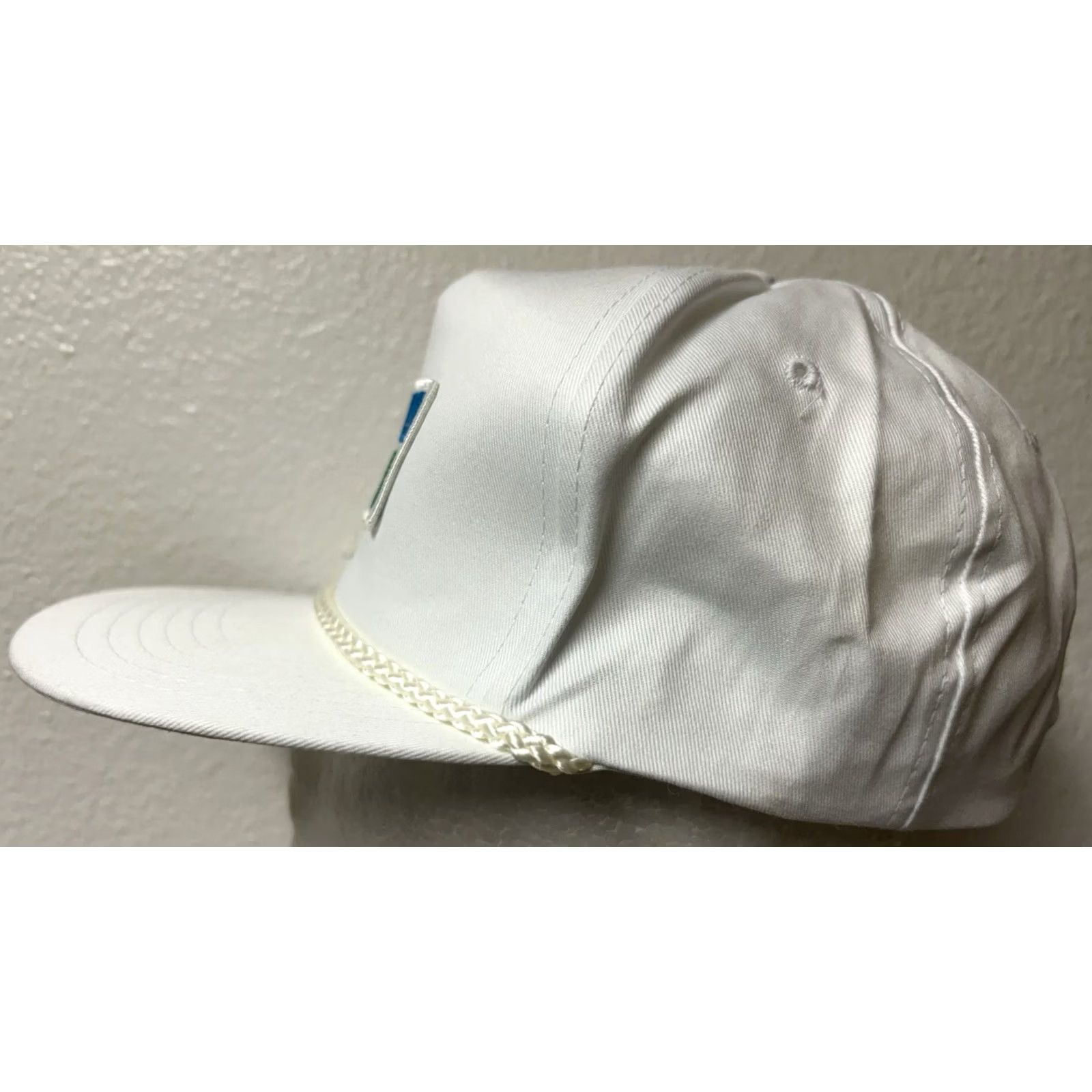 Roper VINTAGE Farmland White White Rope Logo Patch Hat Strapback Cap Men’s Cap Size ONE SIZE - 4 Thumbnail
