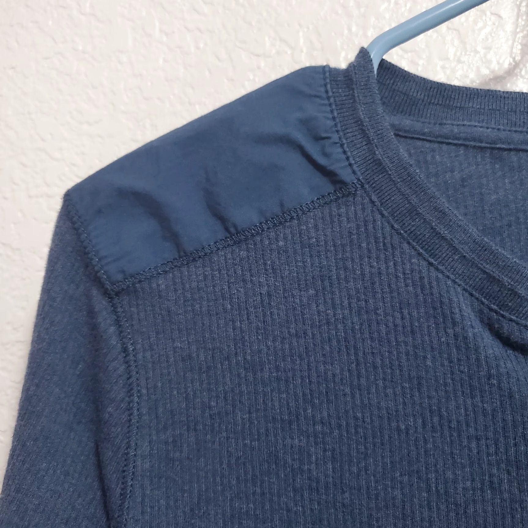 Ralph Lauren VINTAGE Lauren Ralph Lauren Top Women 3X Blue Ribbed Henley Long Sleeve Cotton 1/4 Zip Logo Size XXL / US 16-18 / IT 52-54 - 5 Thumbnail