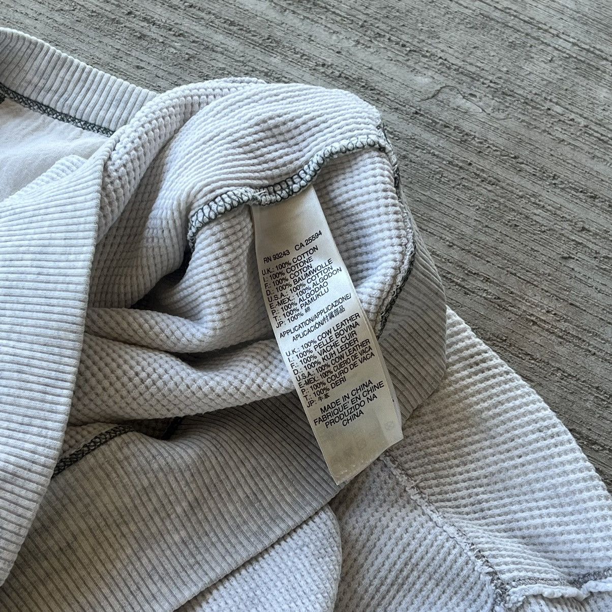 Diesel Diesel Vintage Waffle Grey Sweater Long sleeve Sweatshirt Size US L / EU 52-54 / 3 - 5 Thumbnail