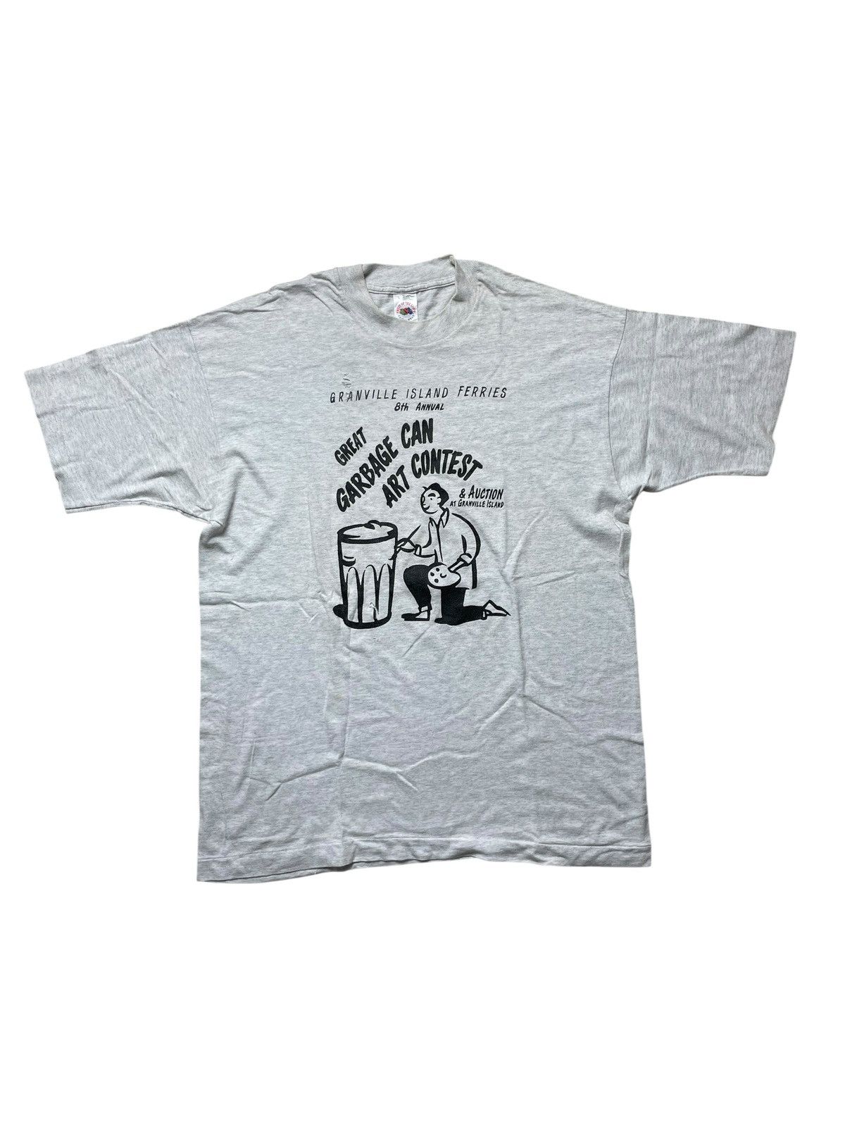 Vintage Vintage 80s GARBAGE Thrashed Distressed Tees Tshirt Size US L / EU 52-54 / 3 - 1 Thumbnail