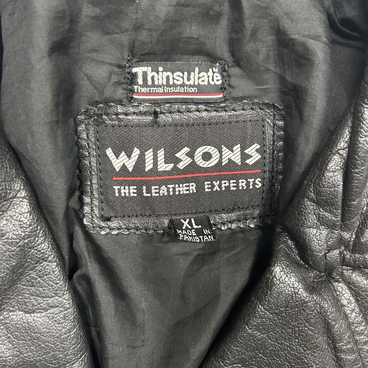 Wilsons Leather XL wilson’s thinsulate vintage Black leather biker jacket Size US XL / EU 56 / 4 - 2 Thumbnail