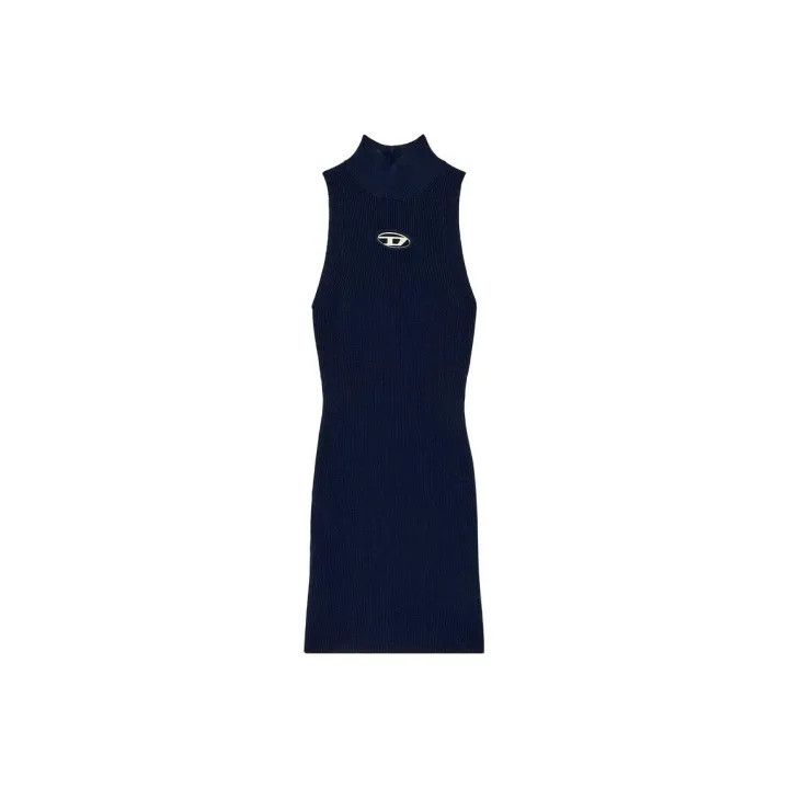 Diesel DIESEL Blue Sleeveless High Neck Dress for Women 0079 Size US S / EU 44-46 / 1 - 1 Thumbnail