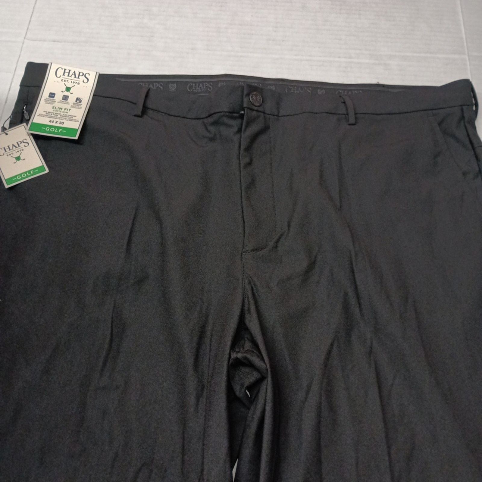 Chaps Chaps Golf Slim Fit Pants Mens 44x30 Black Stretch Waistband Size US 44 / EU 60 - 4 Thumbnail