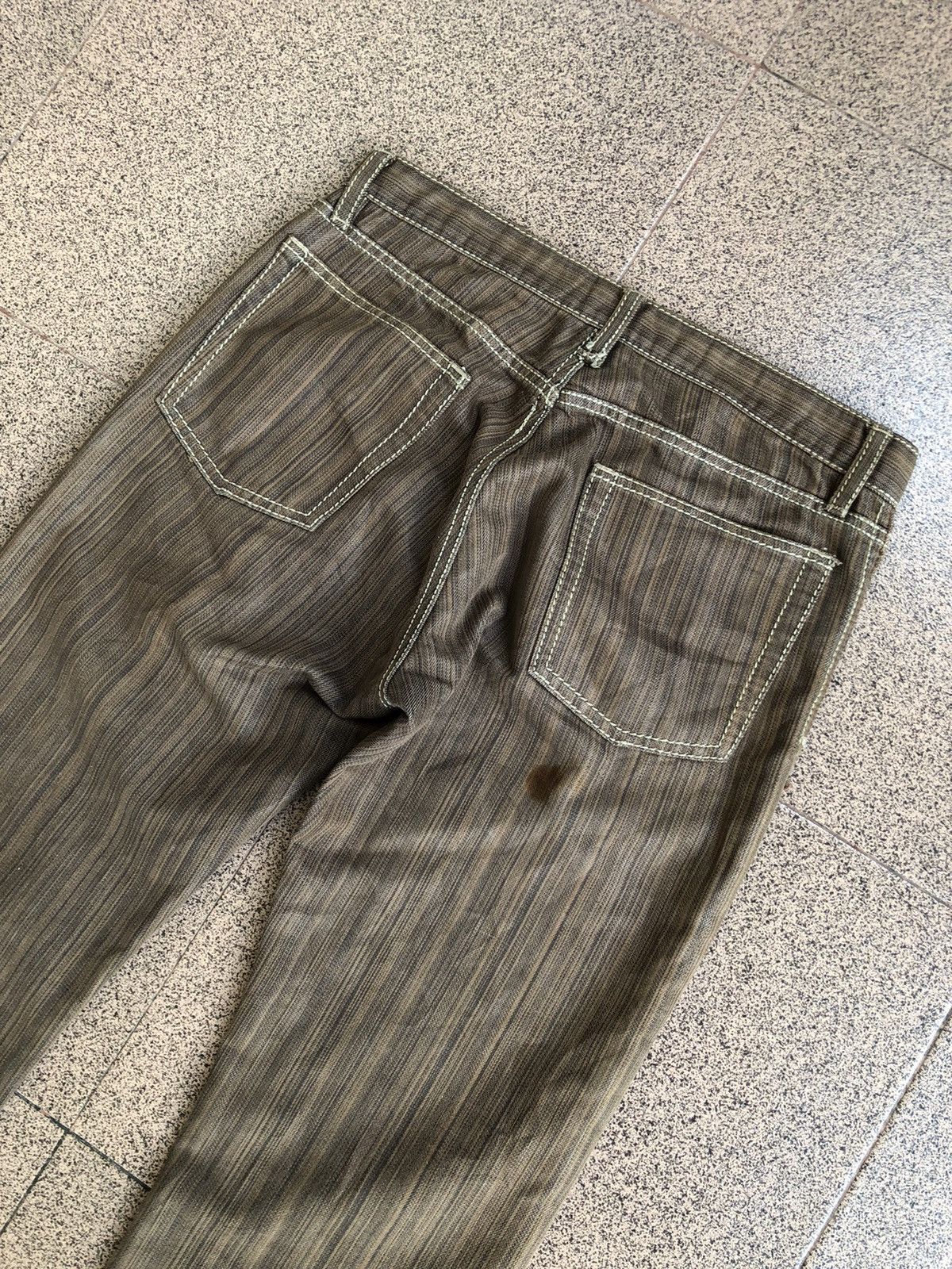 Japanese Brand Edge rupert flared striped bootcut jeans Size US 30 / EU 46 - 7 Thumbnail