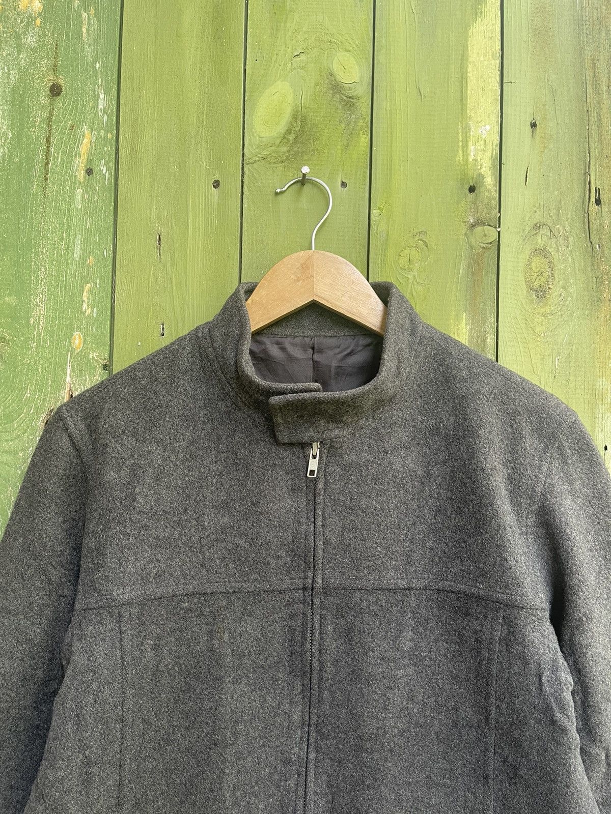 Designer × Japanese Brand Lautréamont Men Charcoal Wool Zip Jacket Size US M / EU 48-50 / 2 - 2 Thumbnail