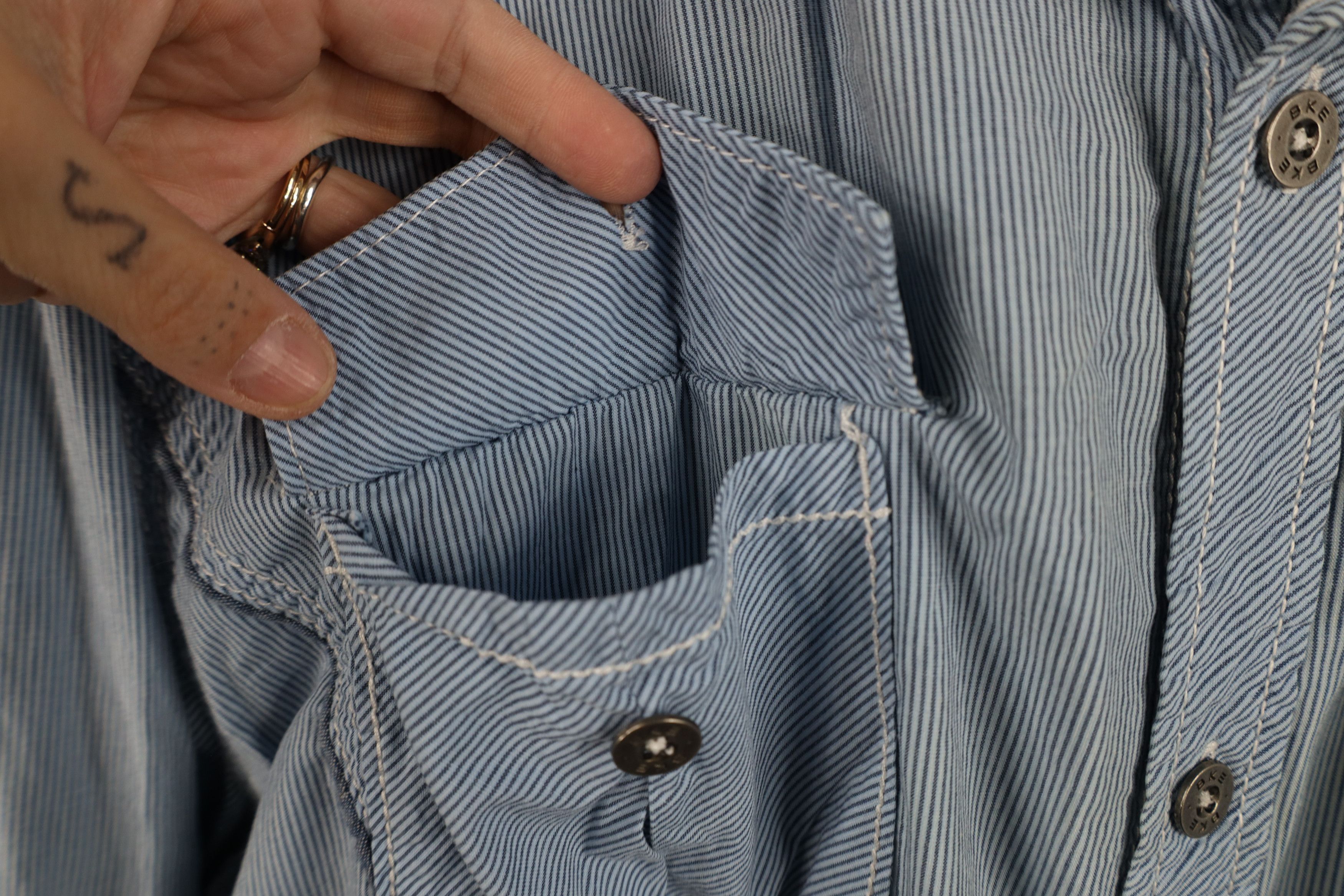 Vintage Buckle BKE Thick Stitch Striped MMA Collared Button Shirt Size US XXL / EU 58 / 5 - 5 Thumbnail
