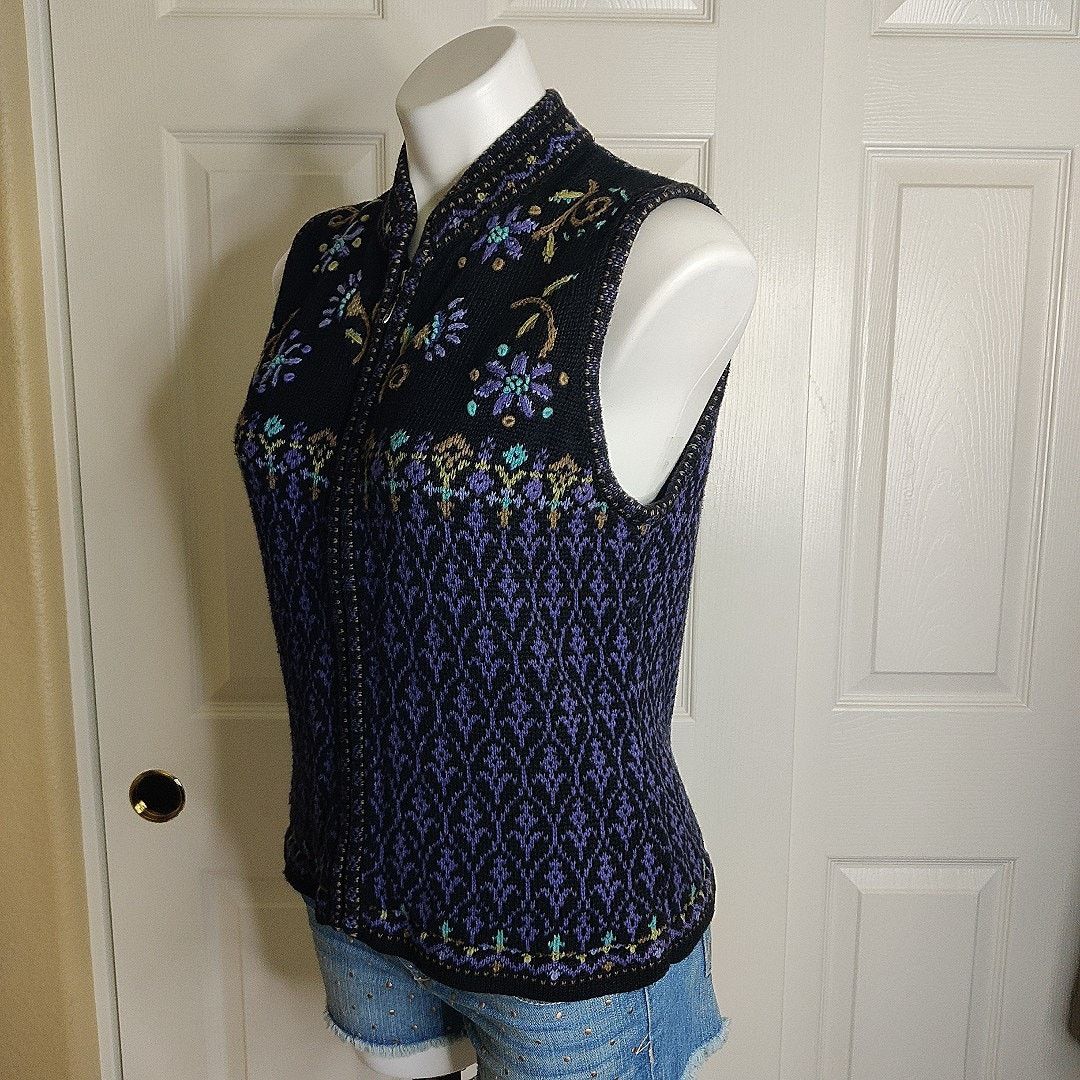 Vintage Norm Thompson zip sweater vest sz S Size S / US 4 / IT 40 - 4 Thumbnail