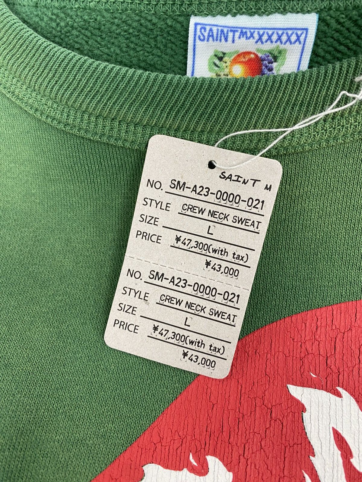 Saint Michael Saint Michael Goat crewneck green large authentic Size US L / EU 52-54 / 3 - 8 Thumbnail