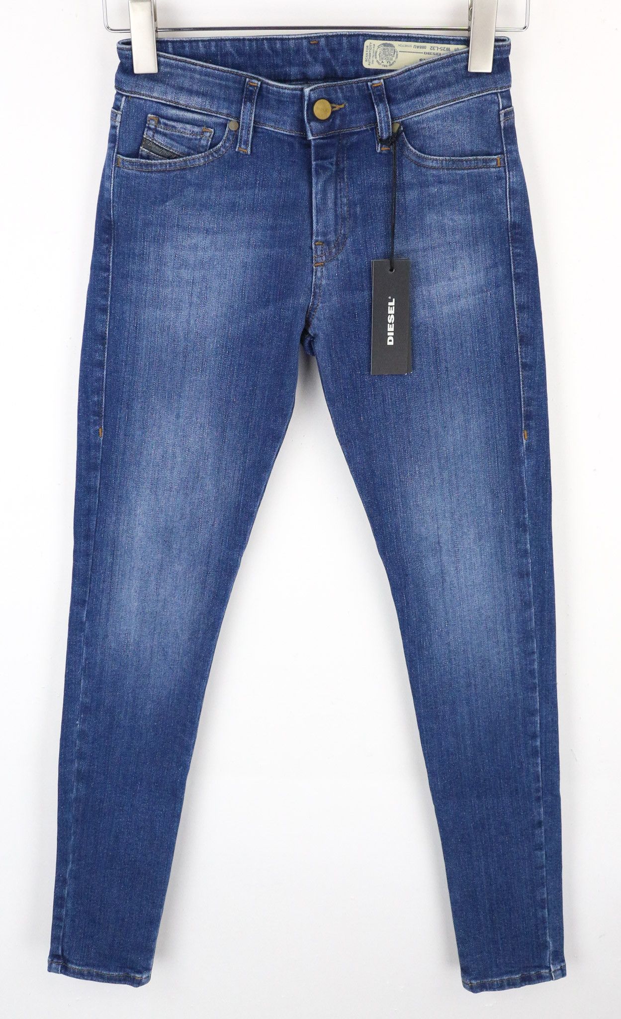 Diesel SLANDY 088AU W25/L32 Blue Stretch Skinny Jeans 69895 Size 25" / US 0 / IT 36 - 1 Thumbnail