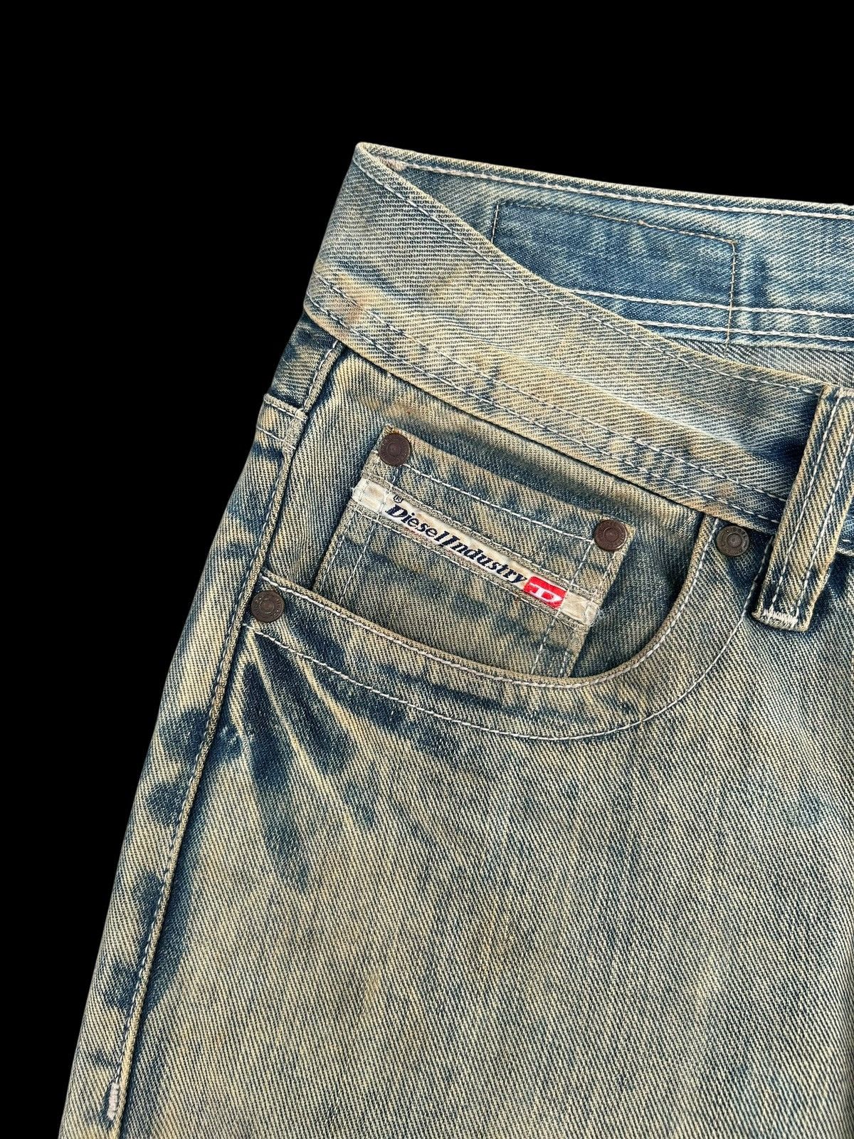 Kapital Vintage Diesel Big Logo Distressed Dirty Denim jeans Size US 32 / EU 48 - 10 Thumbnail
