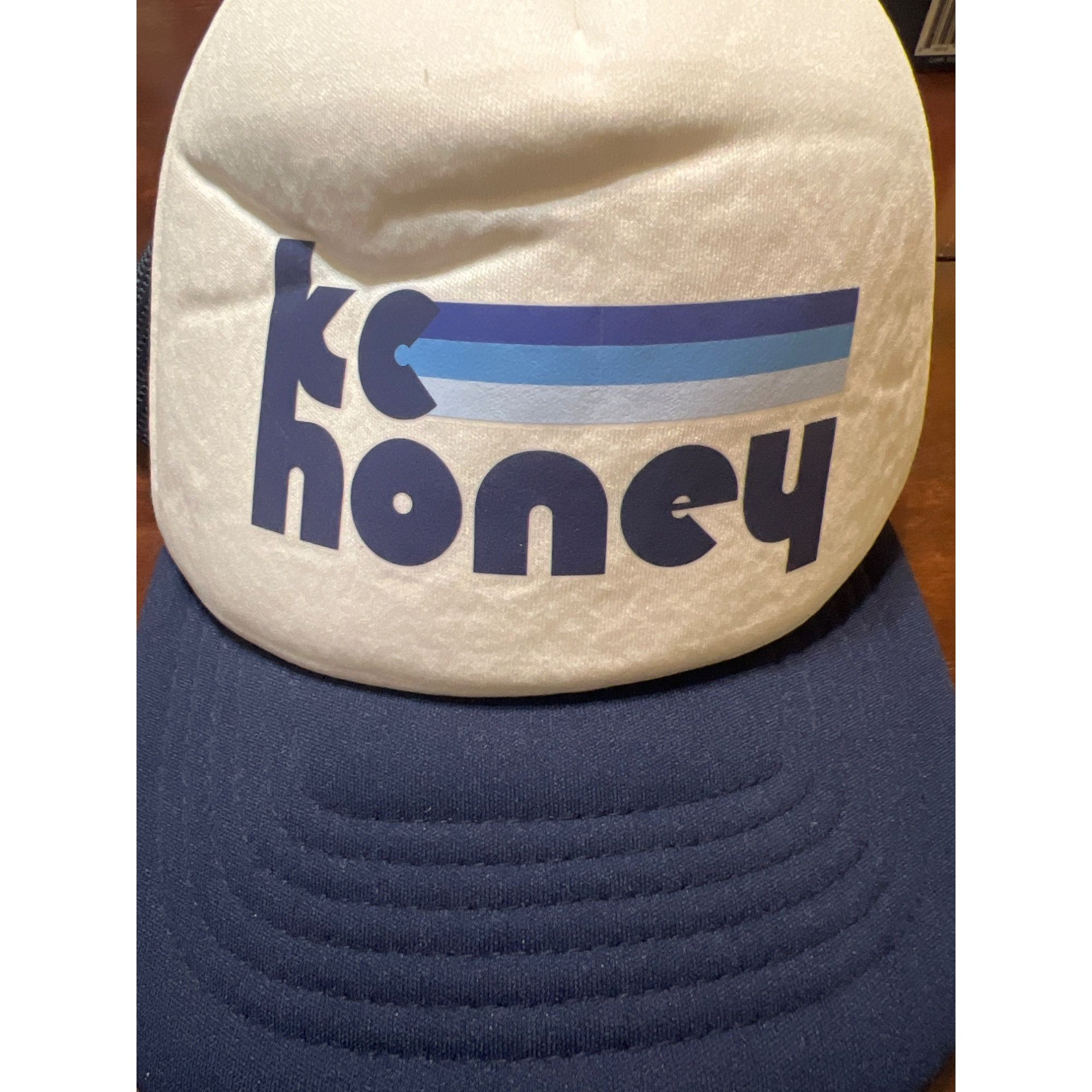Other KC Honey Trucker Snapback Hat Navy White Classic Yupoong Mes Size ONE SIZE - 2 Thumbnail