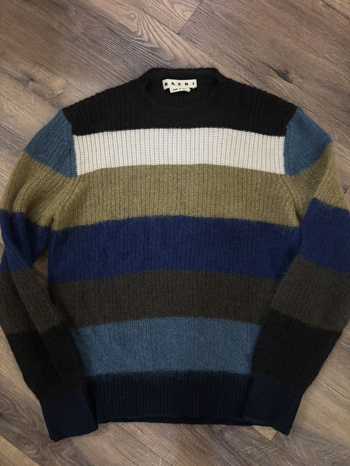 Marni Striped Mohair Sweater Size US XL / EU 56 / 4 - 3 Thumbnail