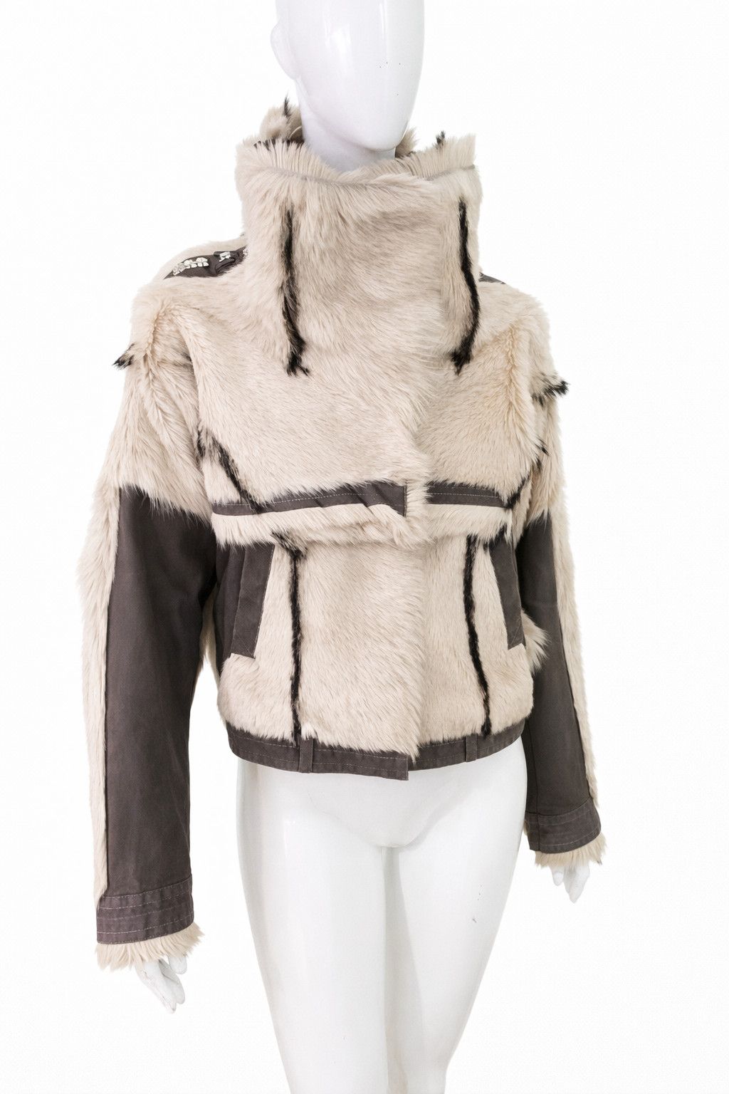Marithe + Francois Girbaud Marithé François Girbaud Goat Fur Leather Metal Jacket Coat Size S / US 4 / IT 40 - 1 Thumbnail