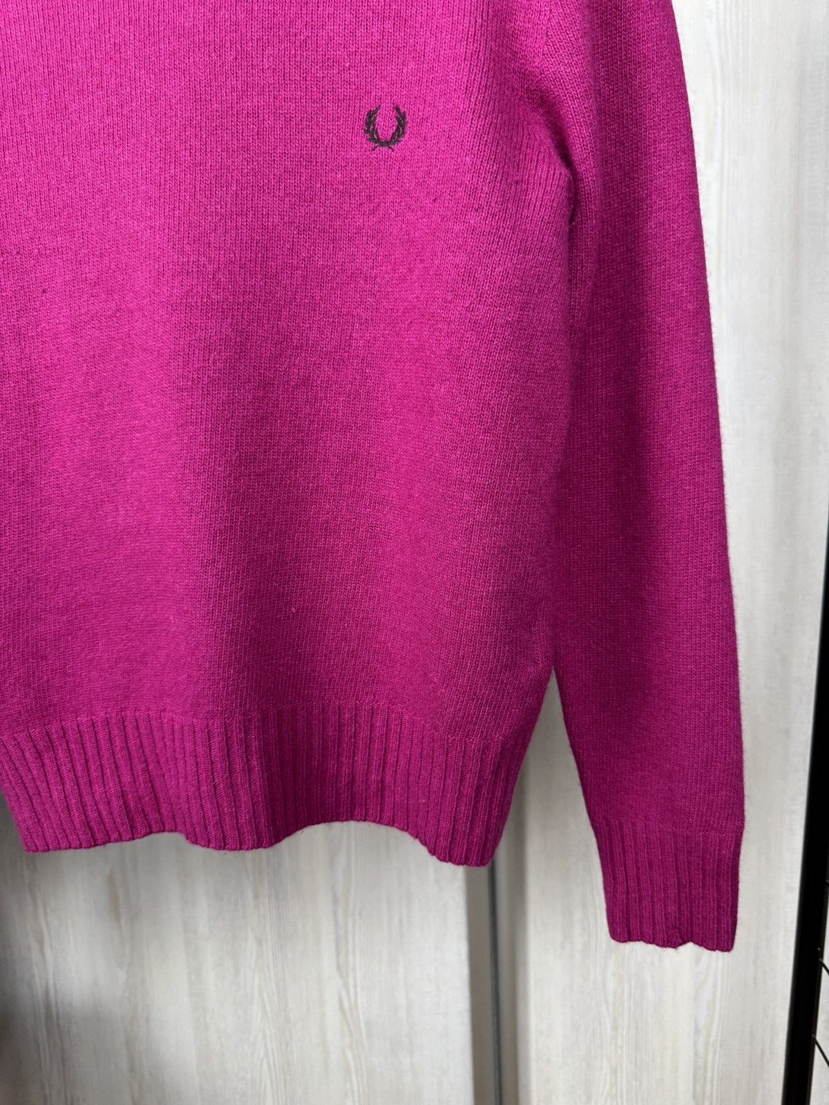 Fred Perry Fred Perry made in Italy Beta SPA wool cashmere pink sweater Size L / US 10 / IT 46 - 7 Thumbnail