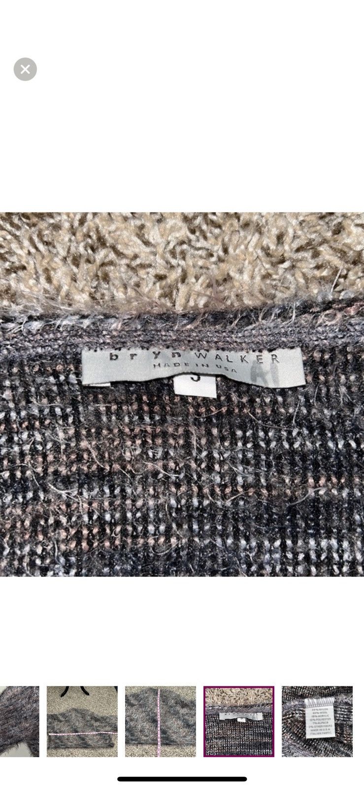 Bryn Walker Bryn walker small fuzzy short sleeved cardigan Size S / US 4 / IT 40 - 4 Thumbnail