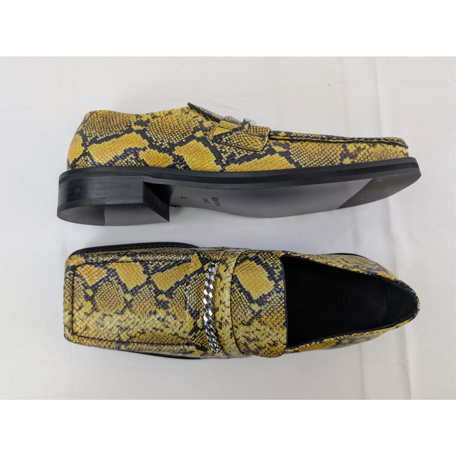 Martine Rose o1rshd1 Embossed Leather Square Toe Loafers in Yellow Size US 9 / EU 42 - 1 Thumbnail