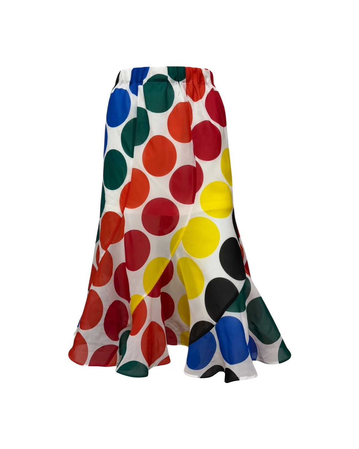 Junya Watanabe JUNYA WATANABE S/S 2001 Polka Dot Flared Midi Skirt Size 27" / US 4 / IT 40 - 1 Thumbnail