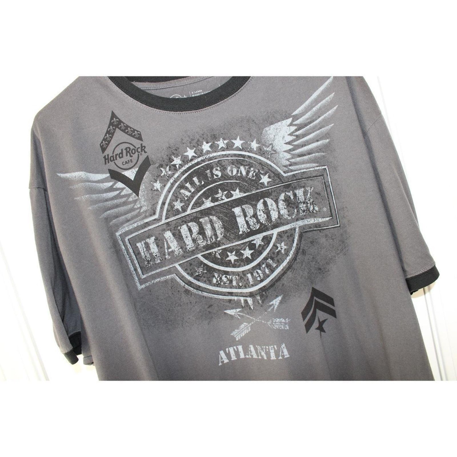 Hard Rock Cafe Y2K 2000's Hard Rock Cafe Atlanta Ringer Graphic Tee Size US XL / EU 56 / 4 - 3 Thumbnail