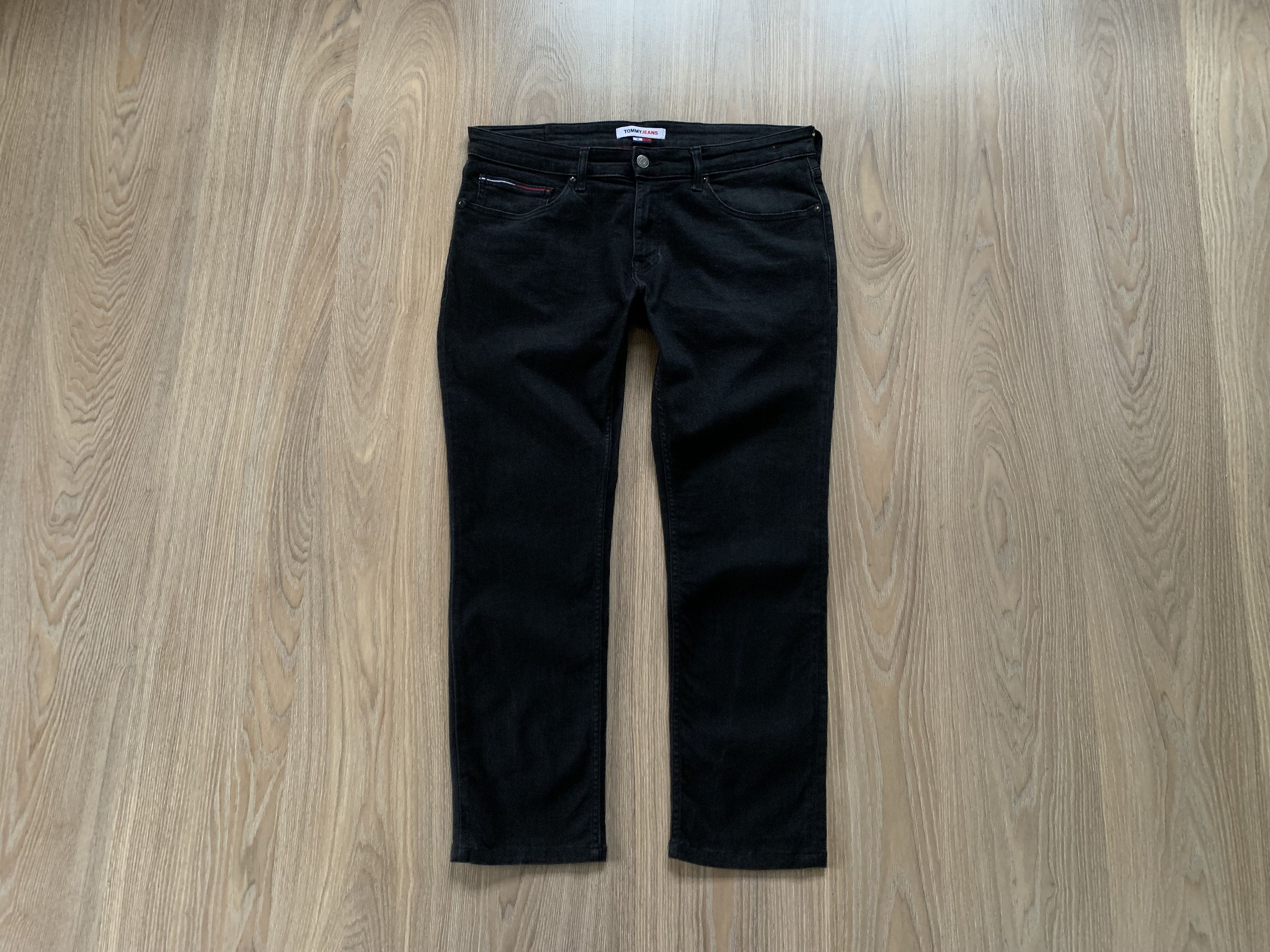 Denime Tommy Hilfiger Scanton Slim Black Stretch Jeans Size US 36 / EU 52 - 13 Thumbnail