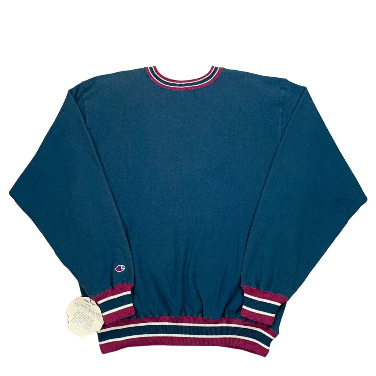 Champion VTG Champion Reverse Weave Blue Pink White Ringer Sweatshirt Size US XXL / EU 58 / 5 - 4 Thumbnail