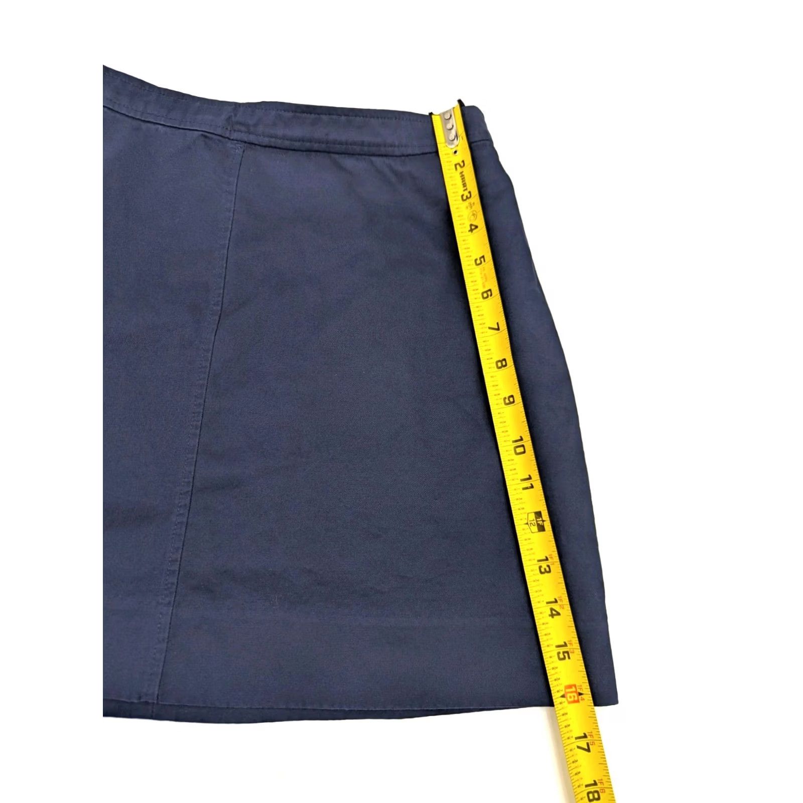 J.Crew J.CREW Skirt Women 4 Mini Twill Navy Blue Zip Back Cotton Blend Short Seams Vintage: No | Solid Blue Pattern | 29x16, 29 waist x 16 inseam Size 27" / US 4 / IT 40 - 2 Thumbnail