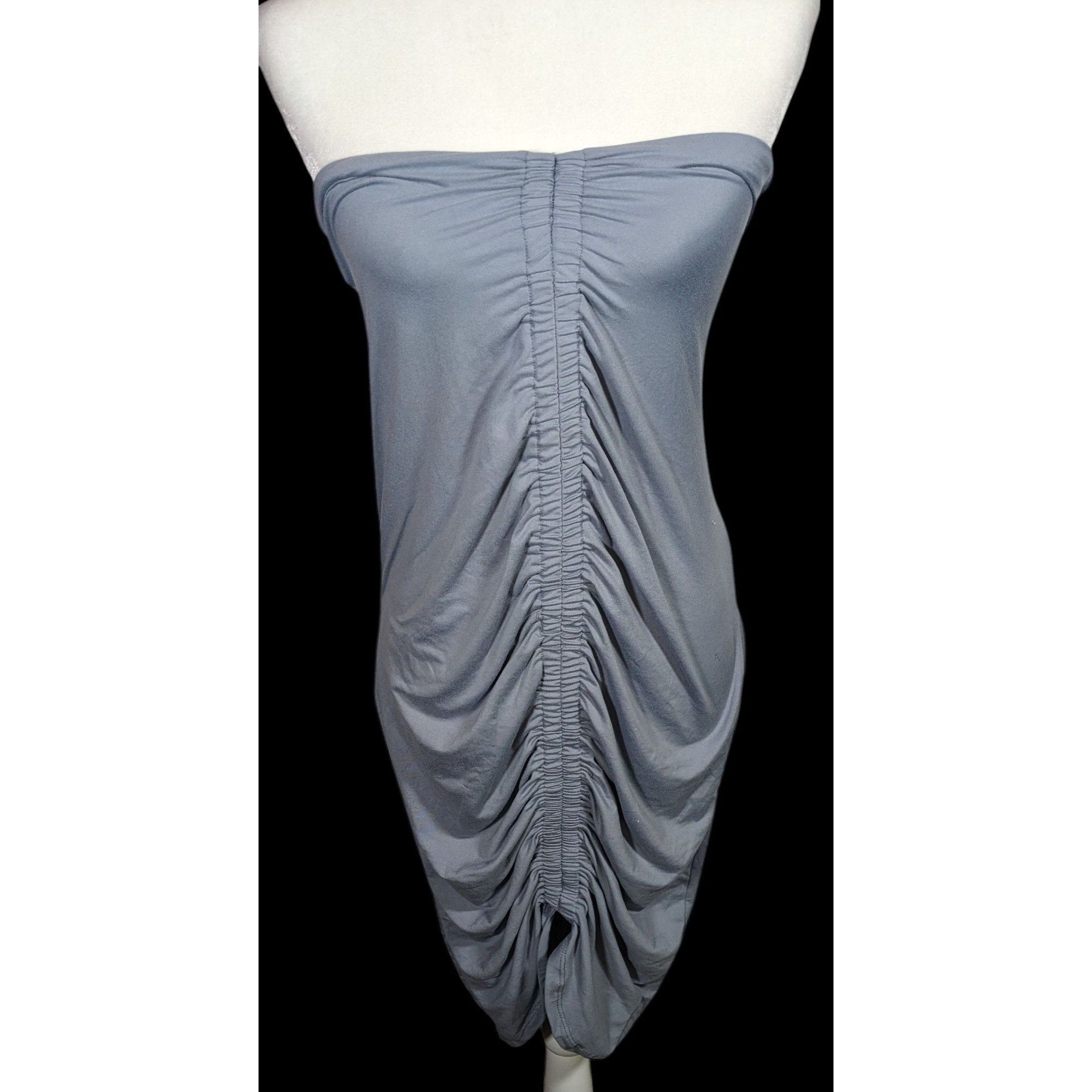Other Heart & Hips Trendy Ruched Grey Tube Dress Size M / US 6-8 / IT 42-44 - 1 Thumbnail