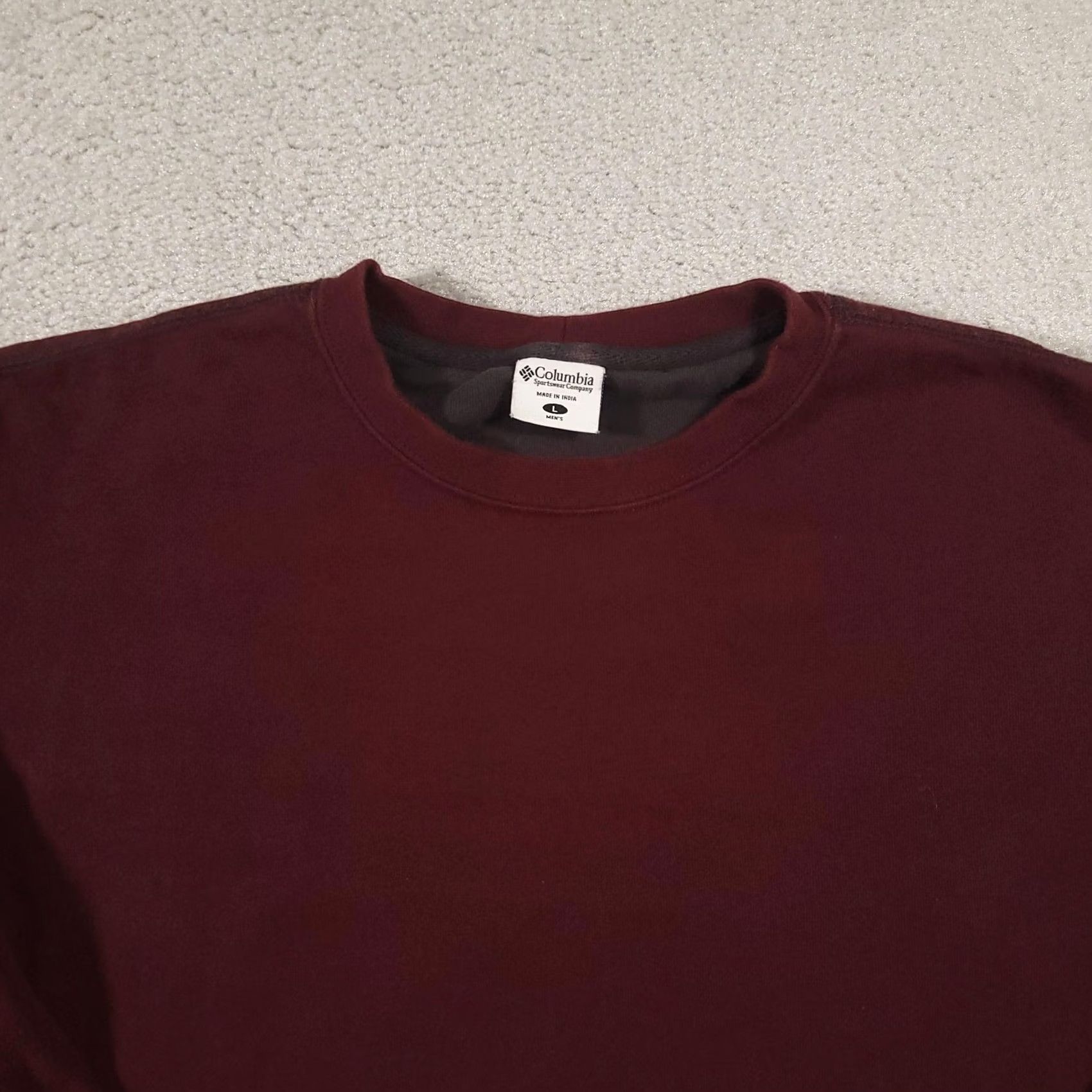 Vintage Columbia Shirt Mens L Burgundy Maroon Long Sleeve 100% Cotton Crewneck Jersey Solid Size US L / EU 52-54 / 3 - 3 Thumbnail
