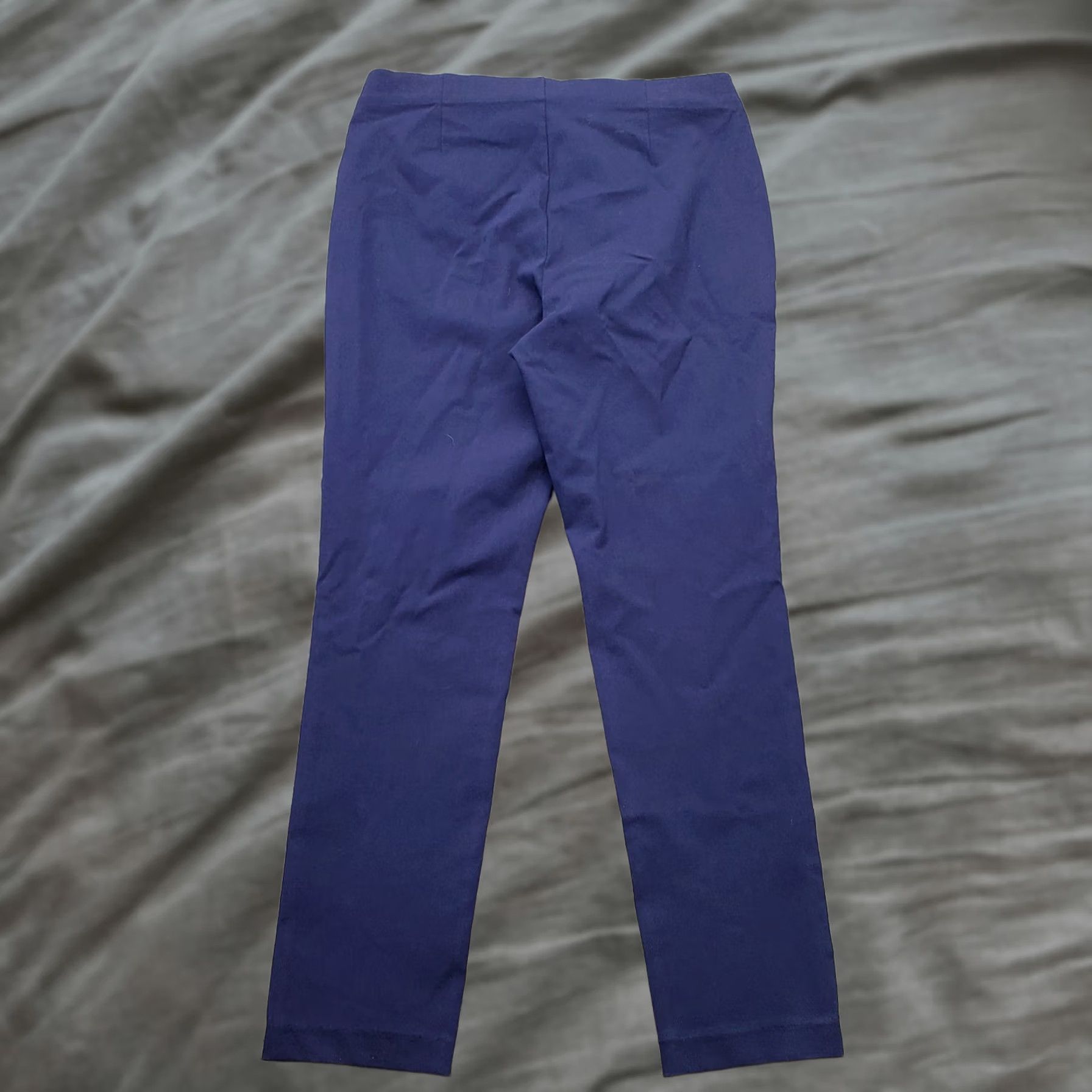 Michael Kors Michael Kors Ankle Pants Womens M Navy Viscose Stretch High Waist Pull-On Casual Travel Pants Womens Navy Size M Size 32" / US 10 / IT 46 - 1 Thumbnail