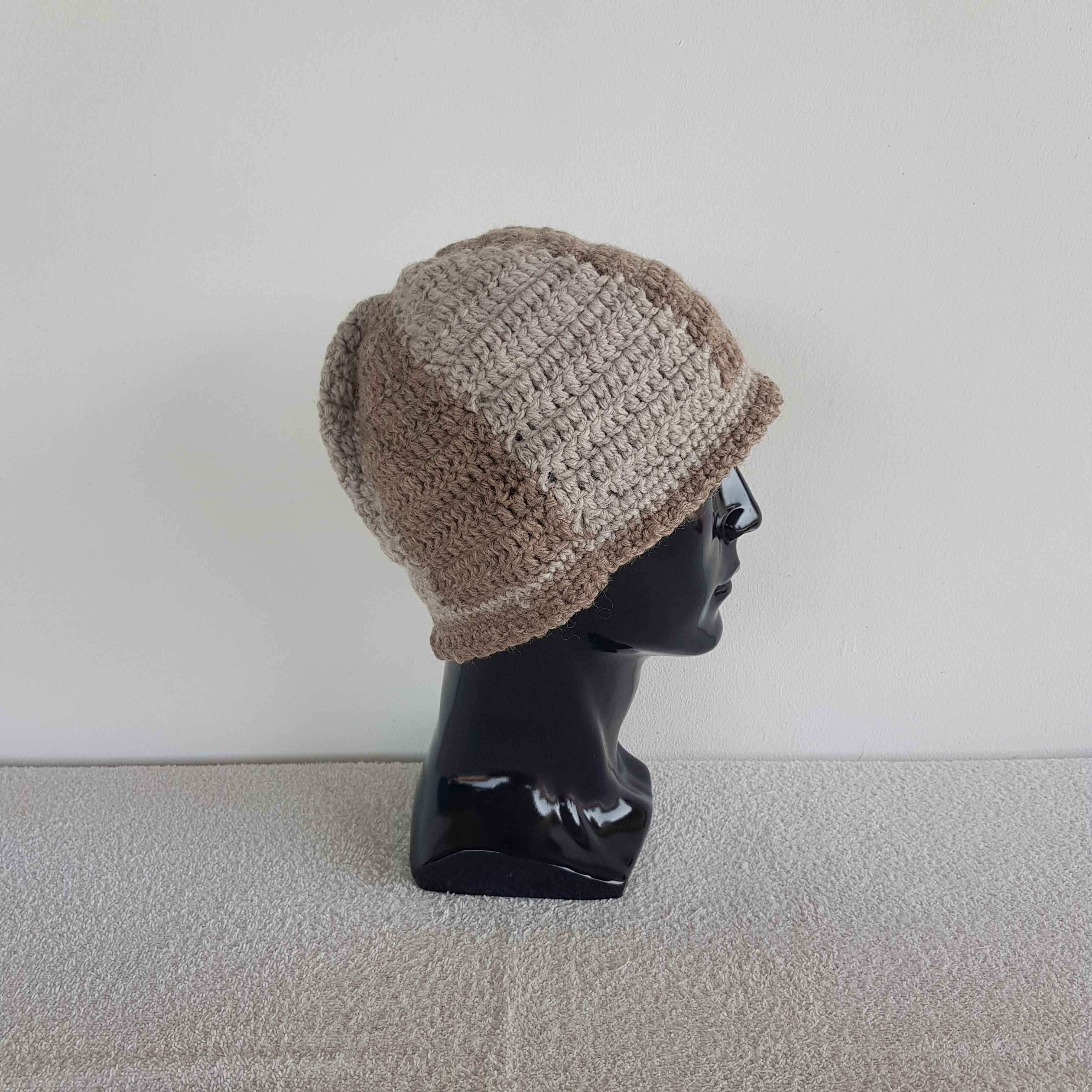 Homespun Knitwear Vintage Unknown Japanese Knit Beanie Slouchy Crochet Hats. Size ONE SIZE - 3 Thumbnail