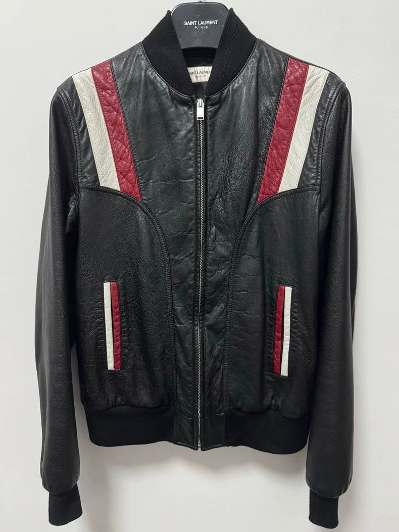 Saint Laurent Paris Saint Laurent Paris16 FW black, red and white color block Size US S / EU 44-46 / 1 - 1 Thumbnail