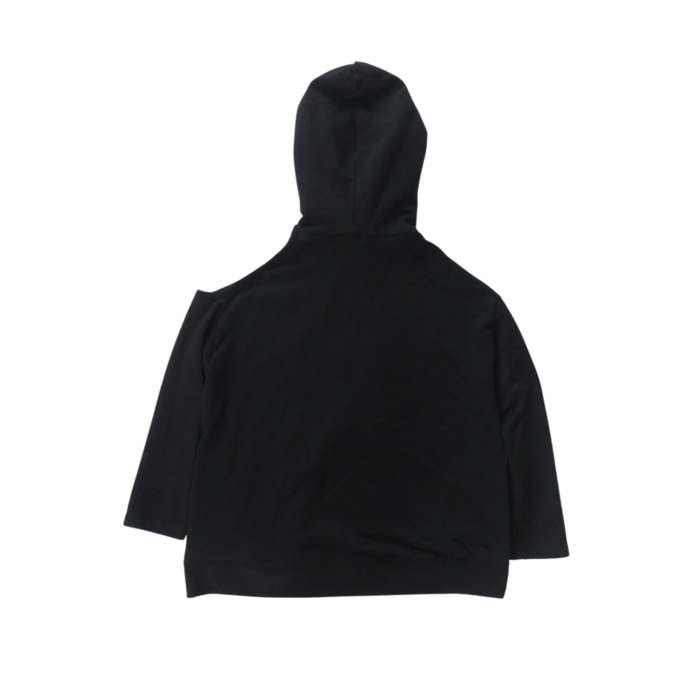 Ann Demeulemeester Ann Demeulemeester Black Tony Cold Shoulder Hoodie Size US XL / EU 56 / 4 - 4 Thumbnail