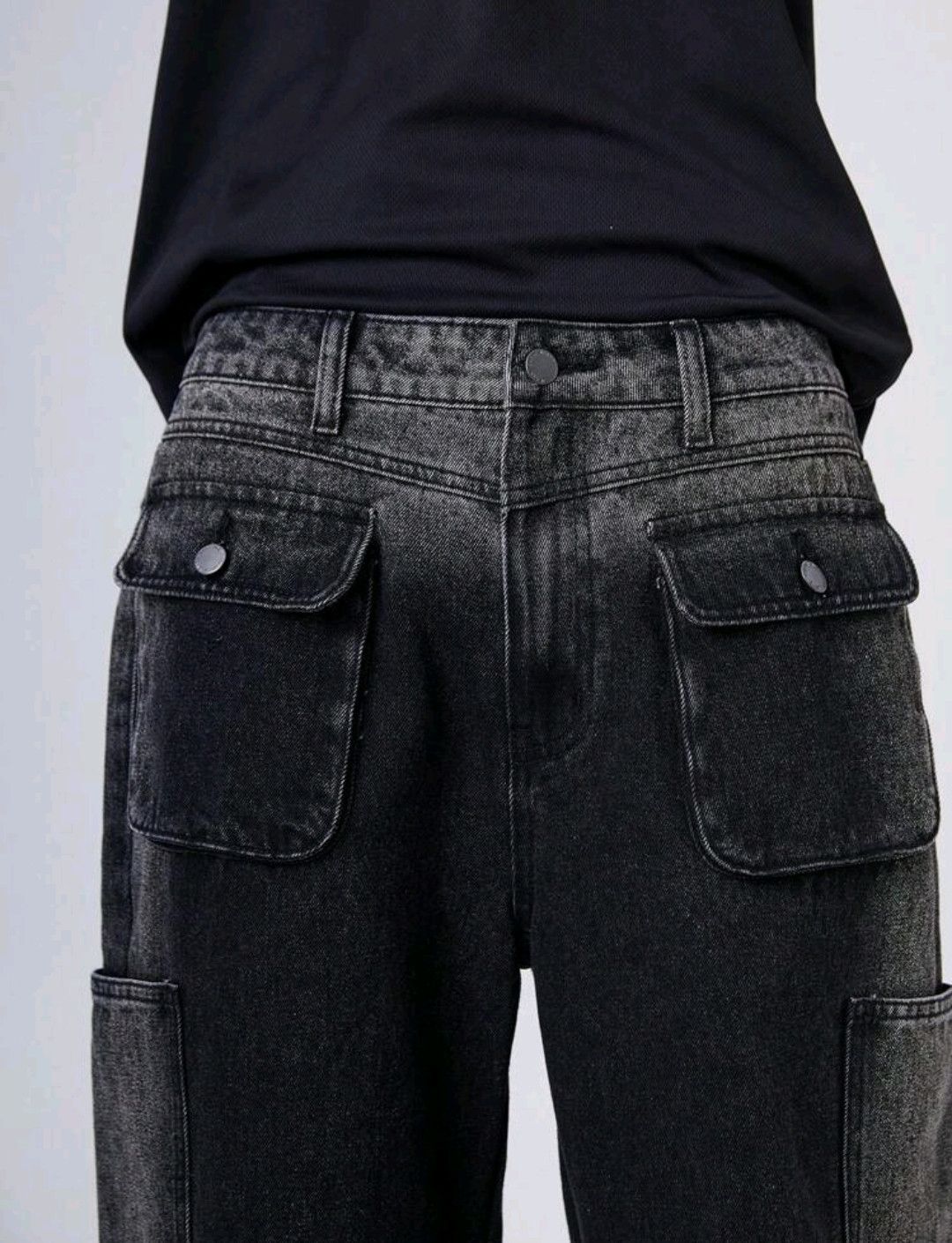 Japanese Brand × Jean × Vintage Y2K Vintage Streetwear Rust Distressed Baggy Cargo Jeans Size US 35 - 6 Thumbnail