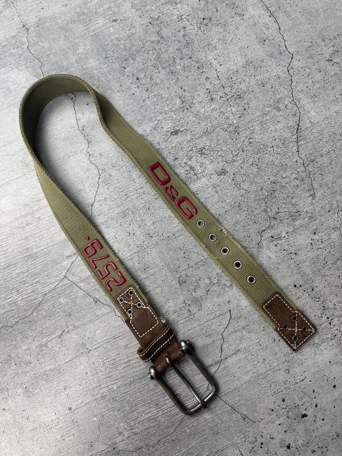 🔥D&G dolce & gabbana military army canvas belt