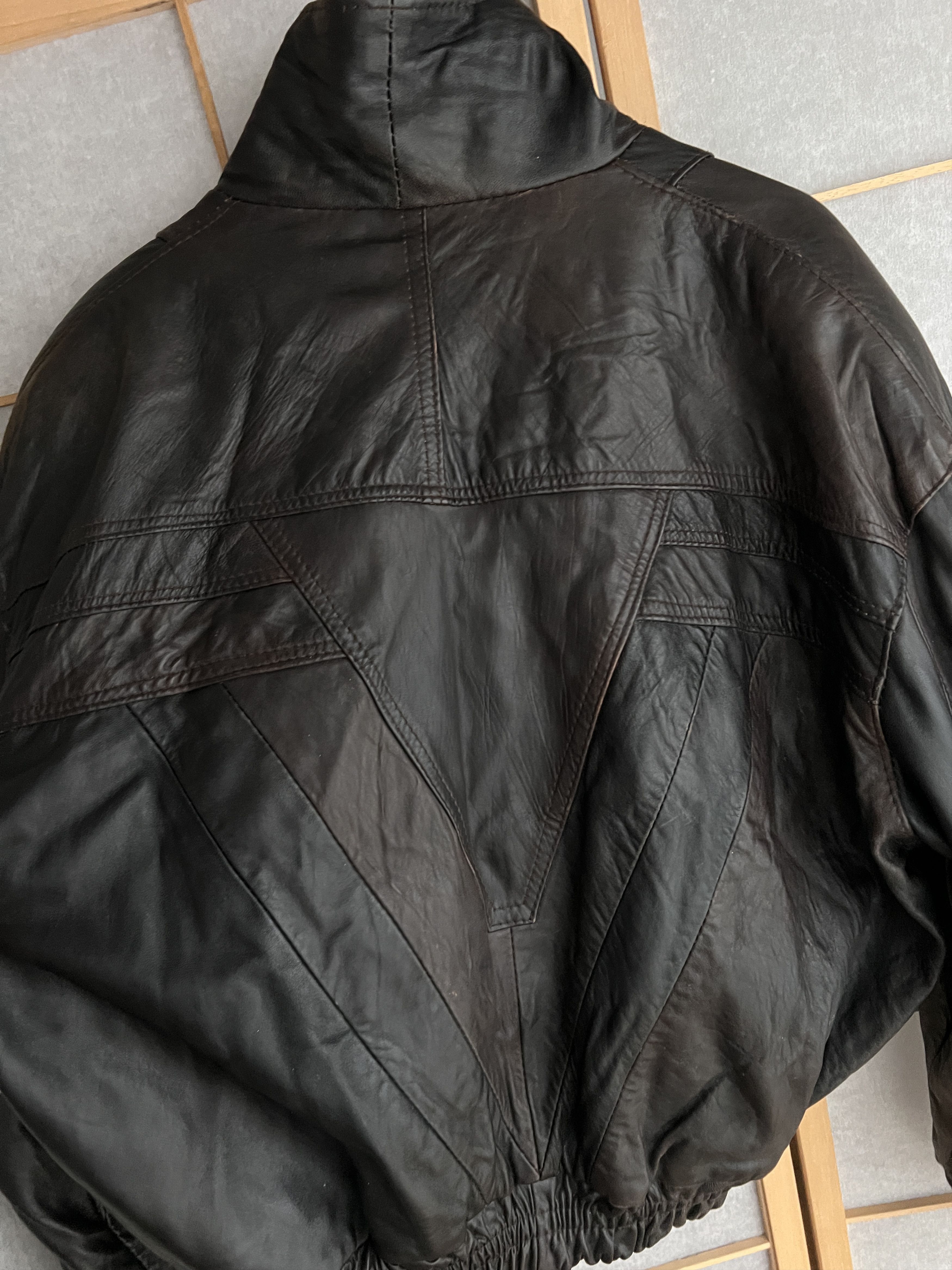 If Six Was Nine Rick Owens Type VTG 00s Yohji Yamamoto Style Leather Jacket Size US XL / EU 56 / 4 - 19 Thumbnail