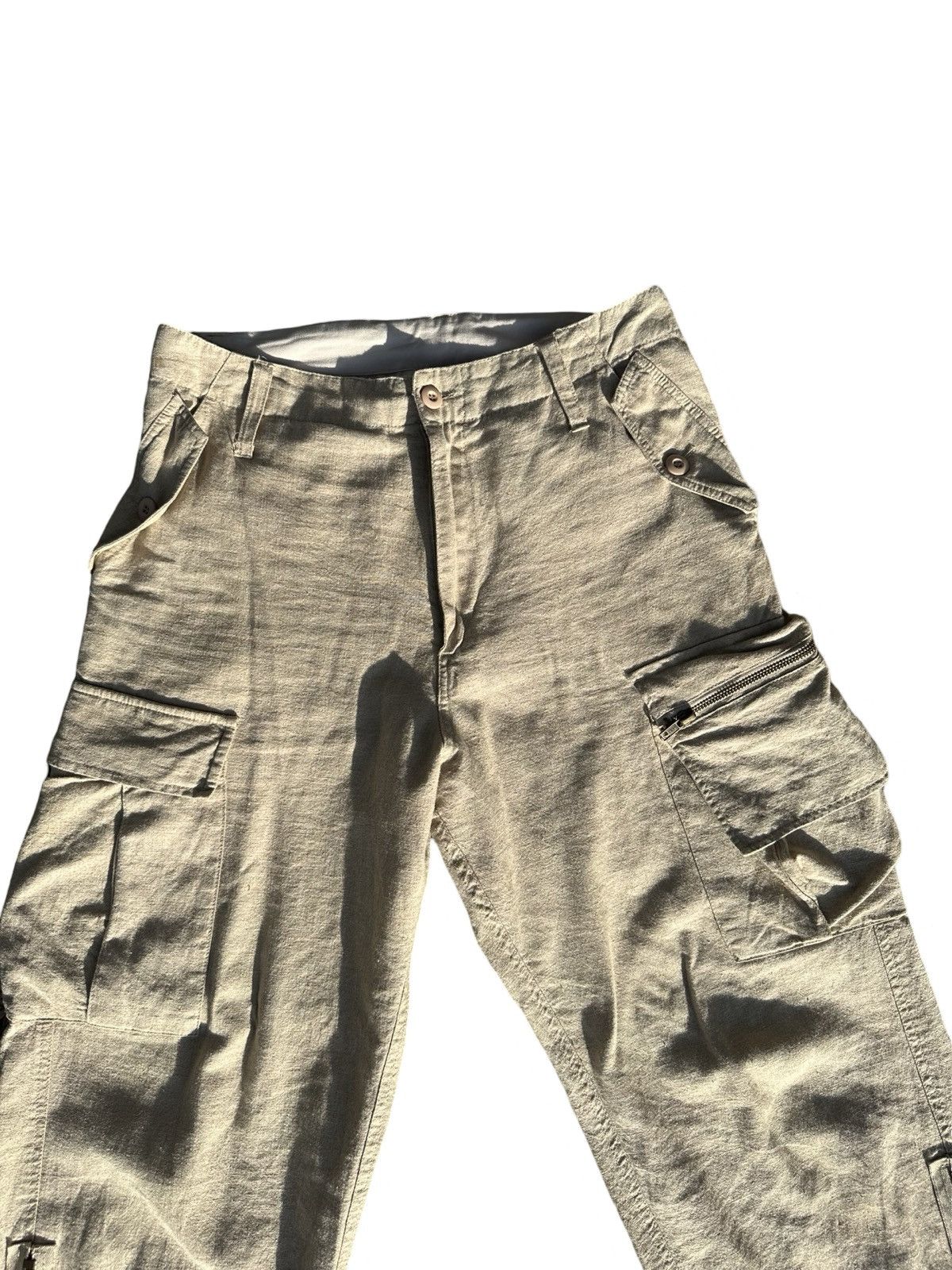 Japanese Brand RARE GOA Hemp Cargo Parachute Zipper Pants Size US 32 / EU 48 - 3 Thumbnail