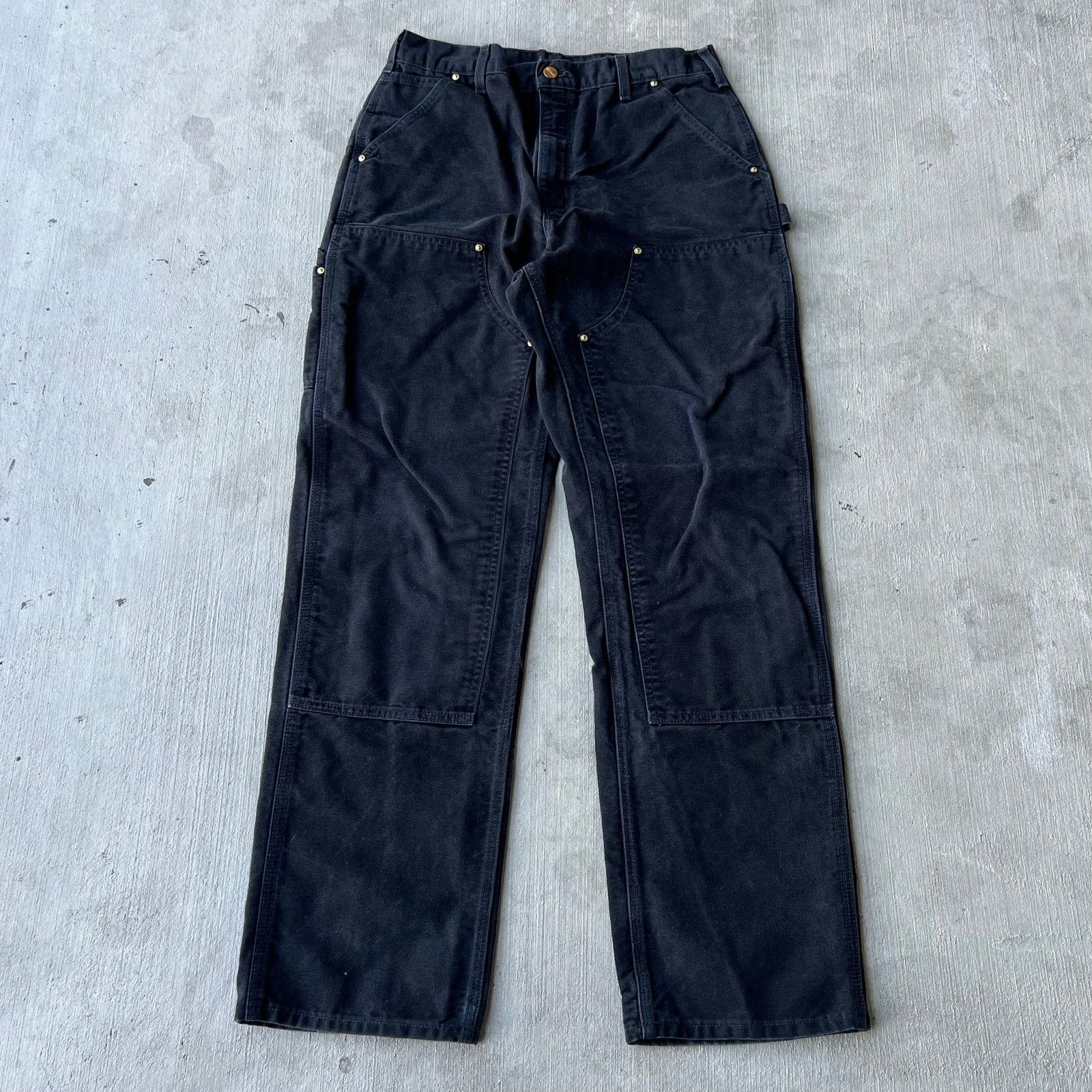 Carhartt × Vintage Carhartt black double knee work wear carpenter pants Size US 32 / EU 48 - 1 Thumbnail