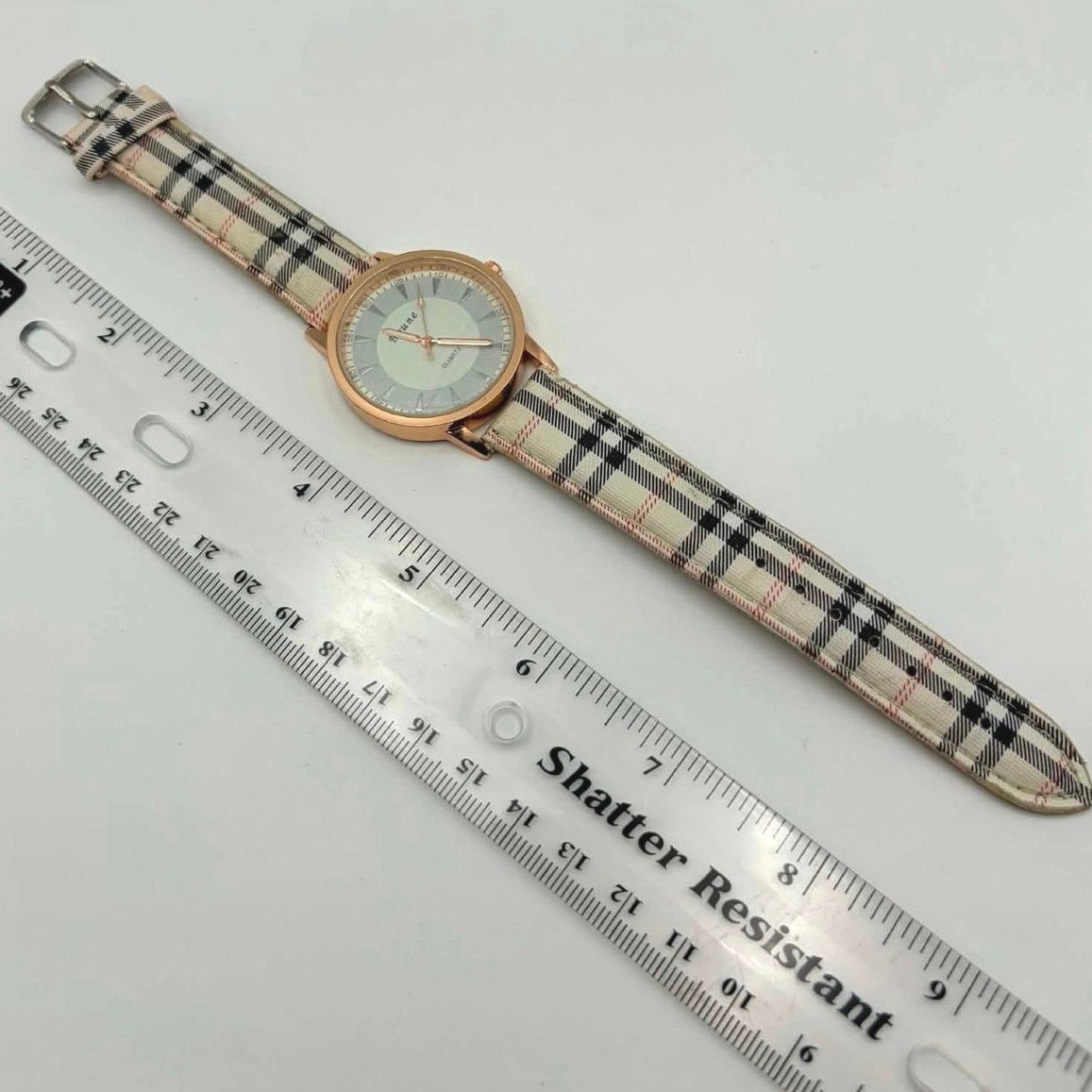 Other Rose Gold Boune Plaid Men’s Watch Size ONE SIZE - 4 Thumbnail