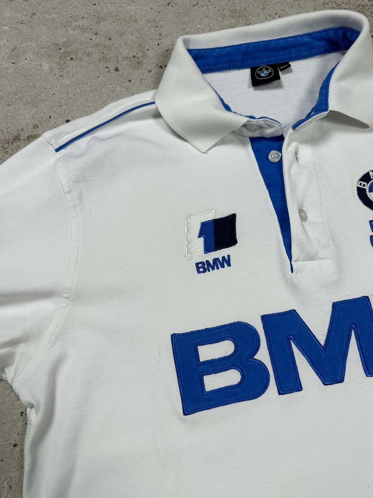 BMW Vintage Y2K BMW Racing Polo Tee Multi Logo Rare T Shirt Size US M / EU 48-50 / 2 - 4 Thumbnail