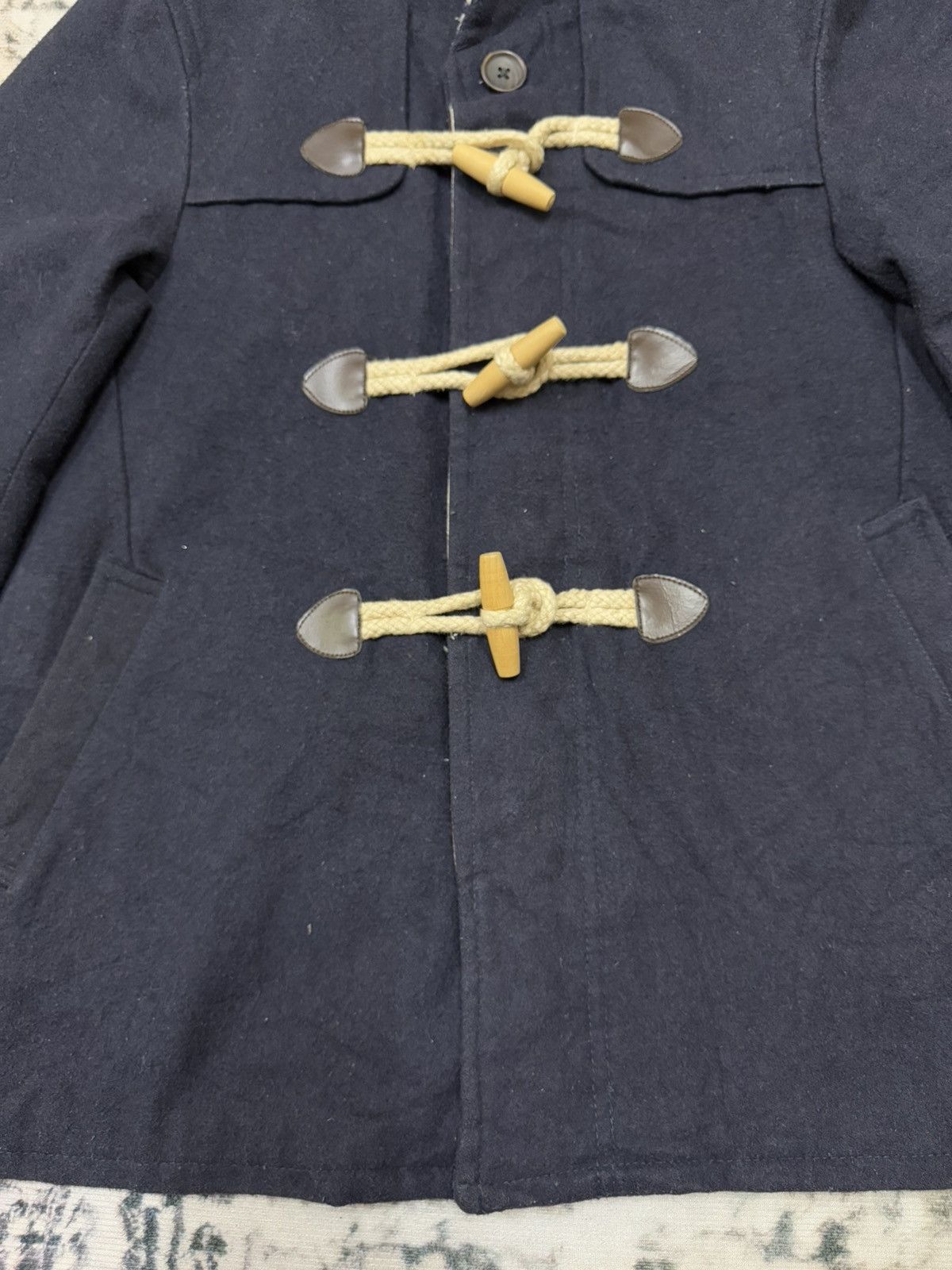Japanese Brand Vintage Fatigues Fleece Sherpa Hoodie Wool Duffle Jacket Size US M / EU 48-50 / 2 - 7 Thumbnail
