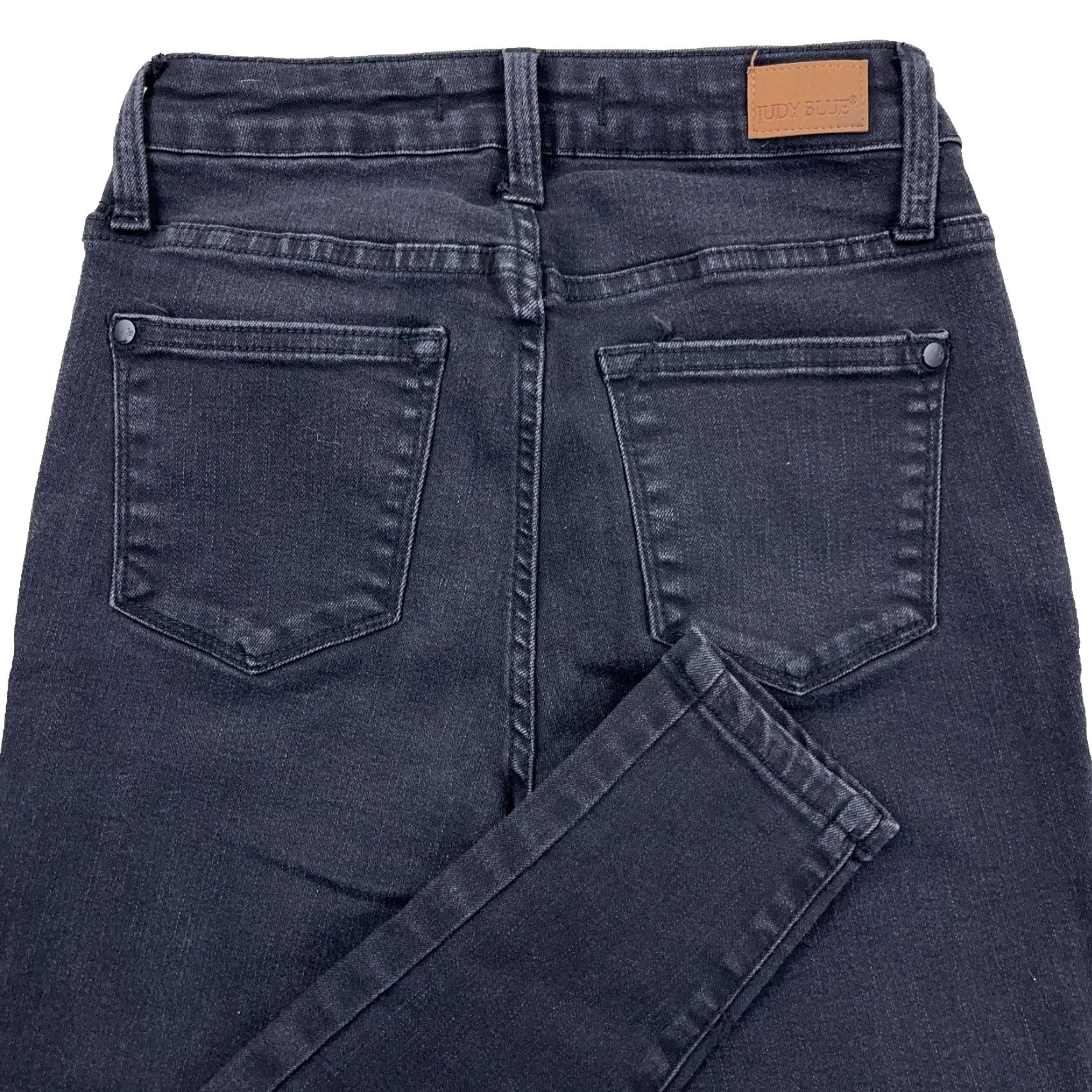 Vintage Judy Blue Jeans Women 1 25 Skinny High Rise Black Wash Faded Stretch Pockets 5-Pocket Denim Stretch Medium Blue Regular Women's Jeans Size 42" / US 20 - 2 Thumbnail