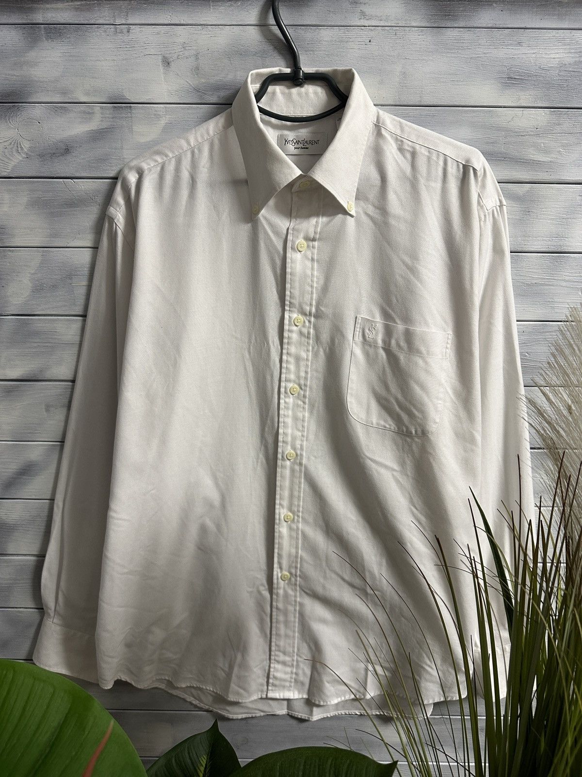 Vintage Rare Luxury Shirt Yves Saint Laurent Vintage YSL Size US L / EU 52-54 / 3 - 1 Thumbnail