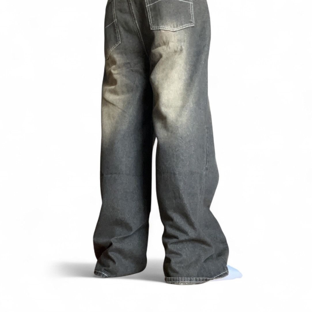 Other Oversize Baggy Grey Denim Jeans Pants Hip Hop Wide Leg Size US 34 / EU 50 - 4 Thumbnail