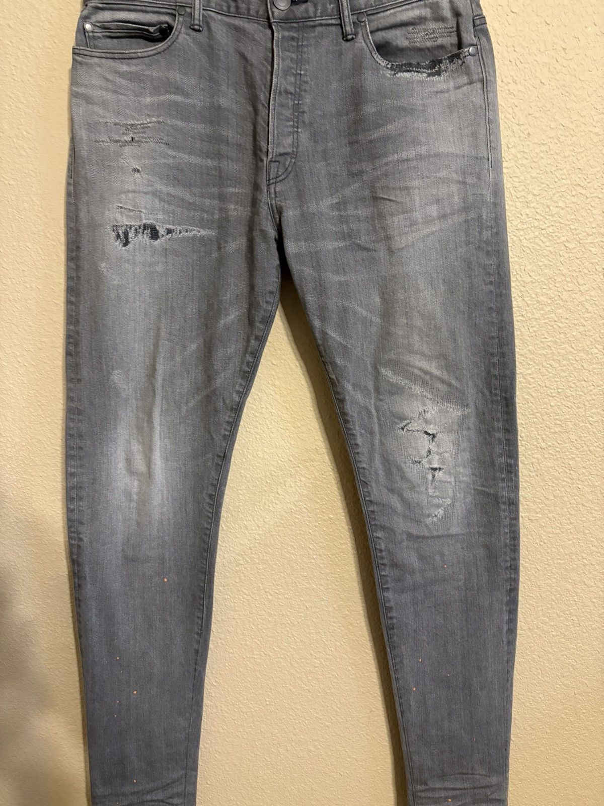 John Elliott John Elliott The Cast 2 Slim Graphite Repaired Jeans Size US 34 / EU 50 - 7 Thumbnail