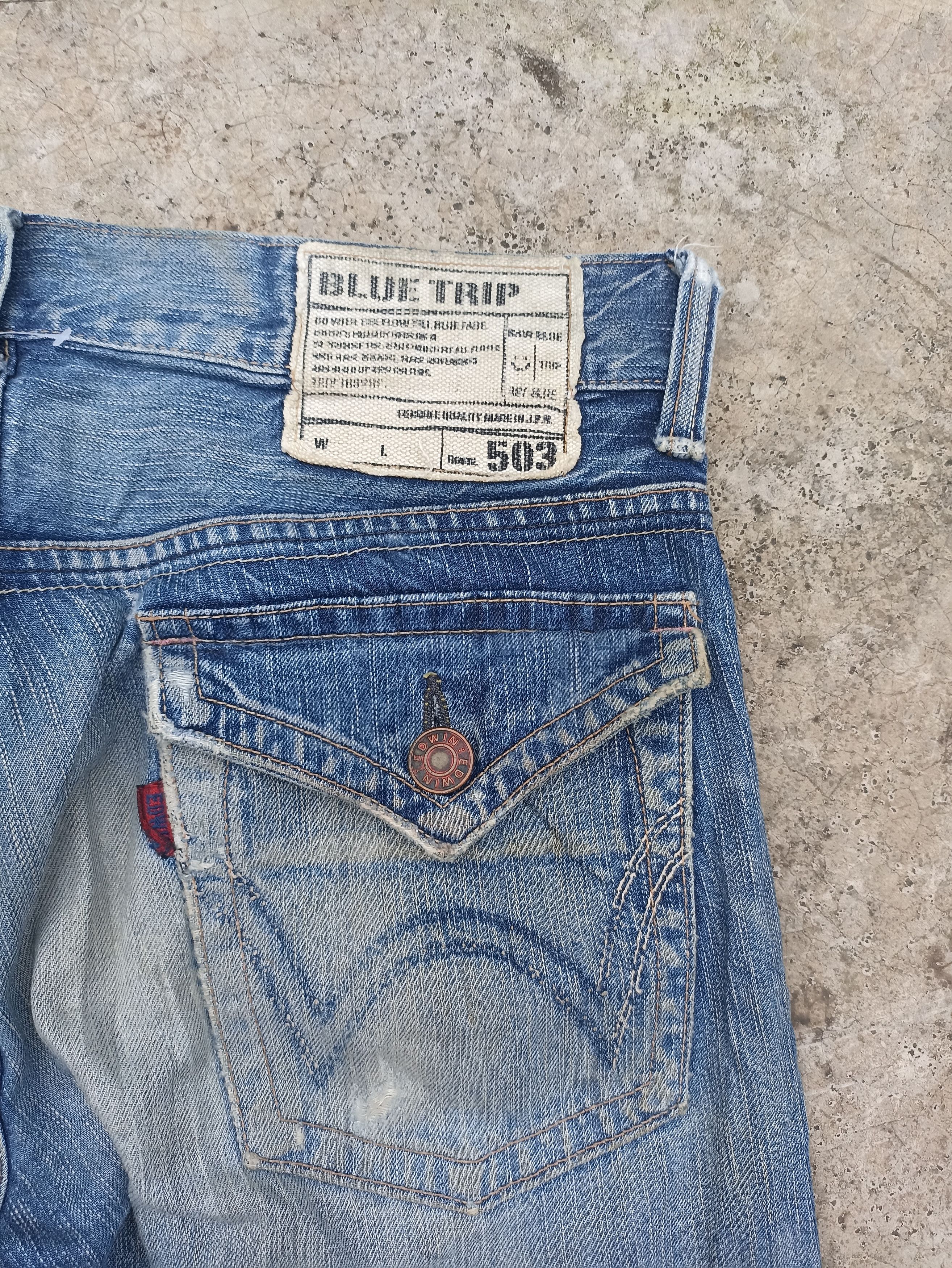 If Six Was Nine Vintage Edwin Blue Trip jeans LGB Size US 33 - 10 Thumbnail